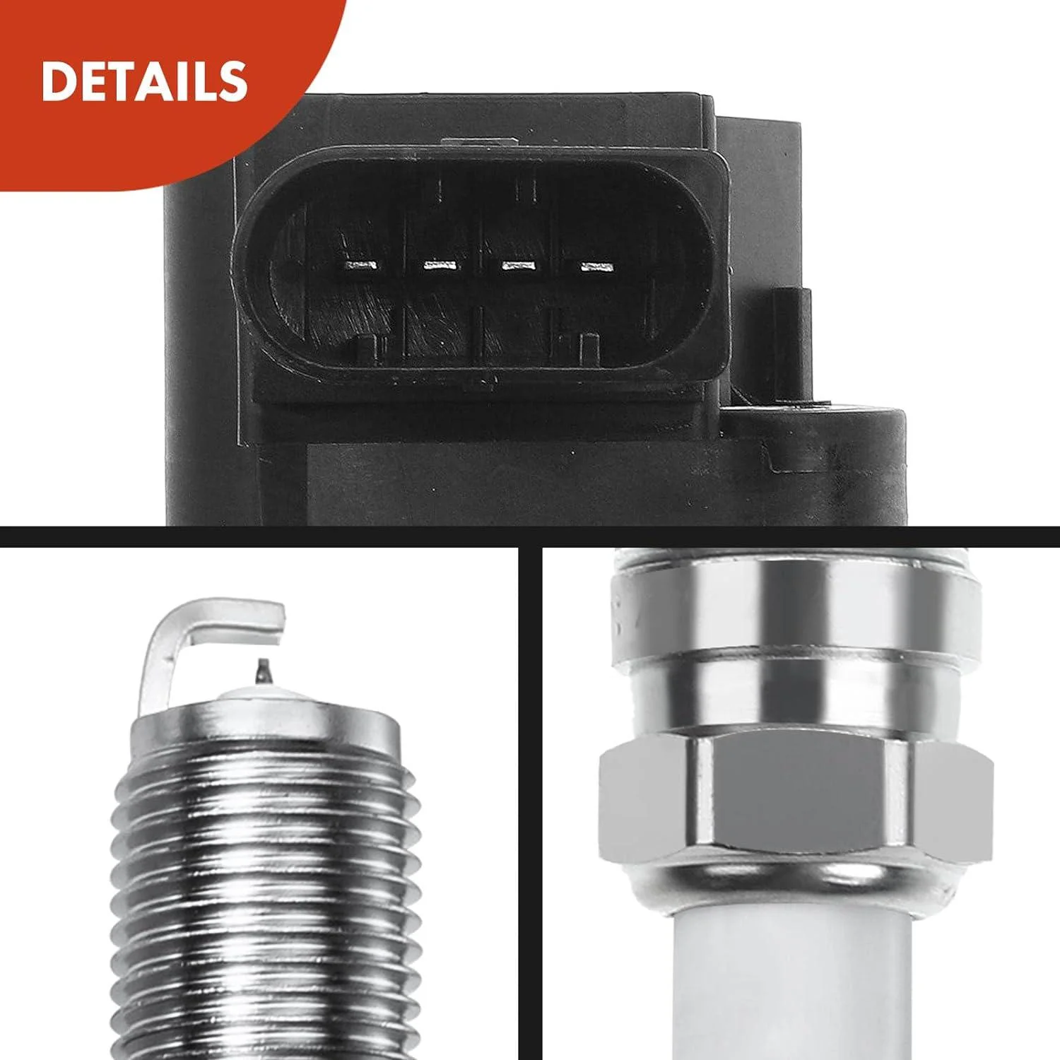 A-Premium Set of 8 Ignition Coil Pack and Iridium Spark Plugs Compatible with Mercedes-Benz CLS550 E550 S550 2007-2011 GL450 SL550 ML550 S450 CL550 CLK550 G550