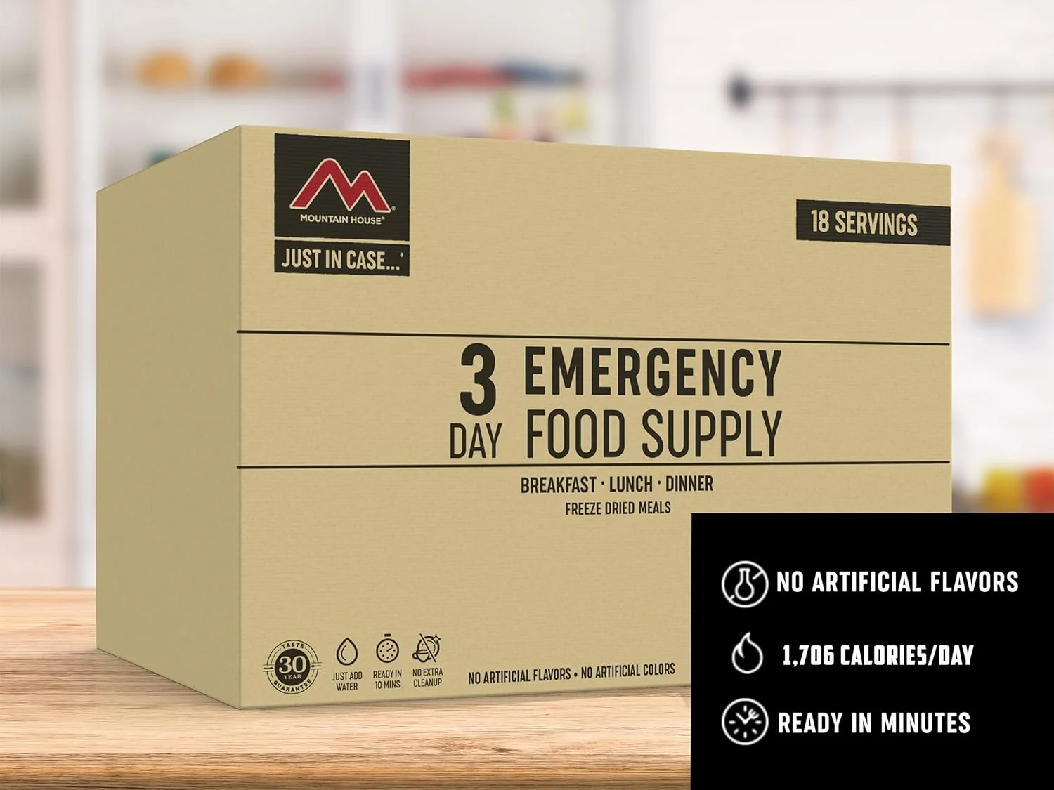 YILAN 3-Day Emergency Food Supply | Freeze Dried Survival & Emergency Food | 18 Servings