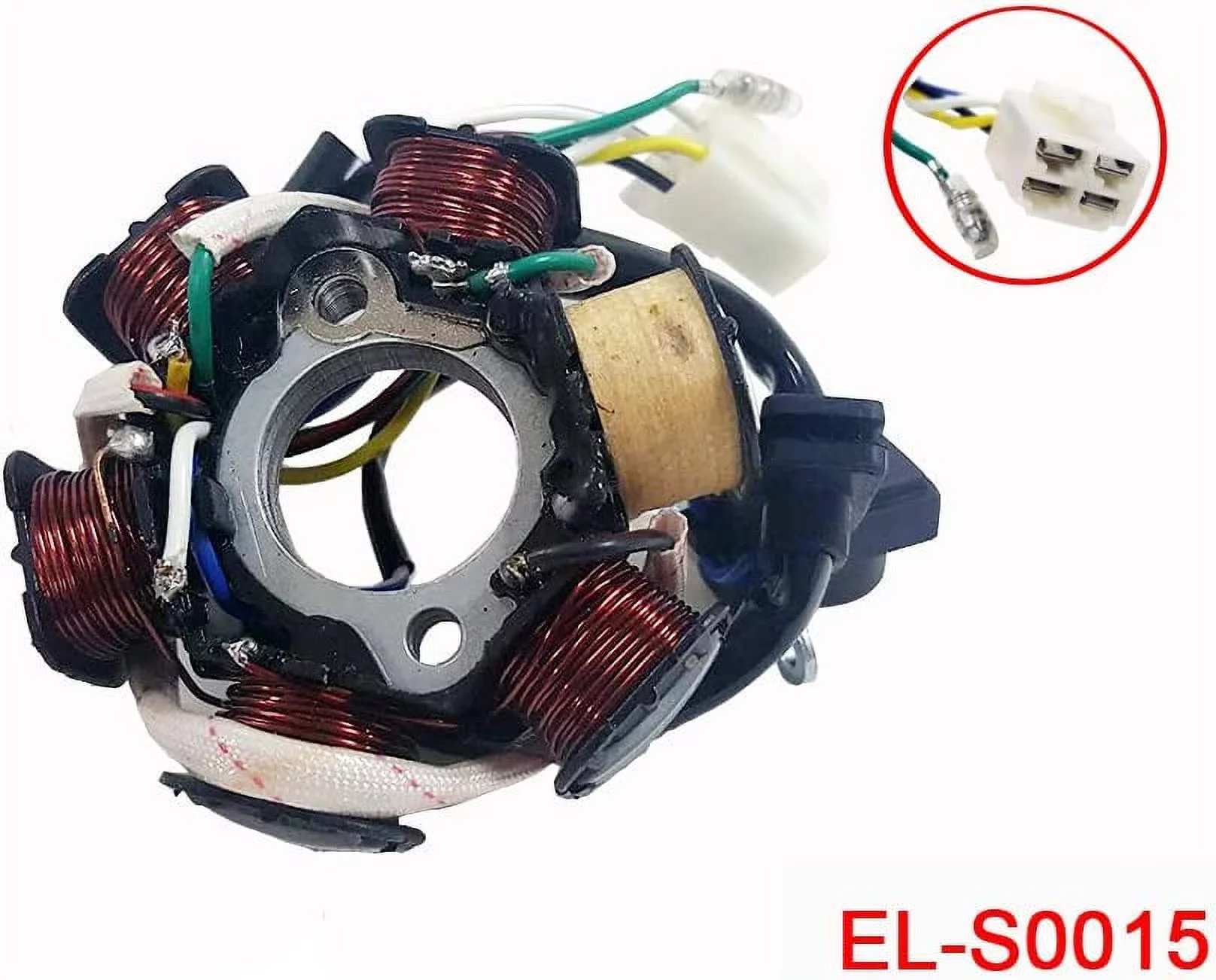 6 Coil Magneto Stator Alternator for GY6 50cc 110cc 150cc Chinese Scooter ATV Moped Dirt Bike Go Kart Jonway Taotao Roketa Sunl JCL