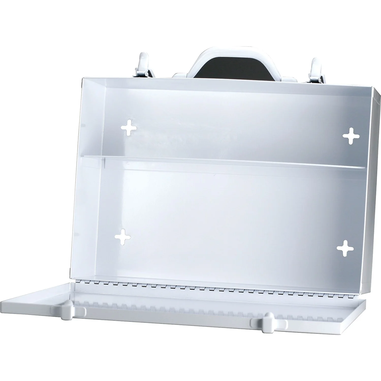 First Aid Only Empty 2 Shelf Metal Industrial Cabinet Swing Down Door 14-3/4