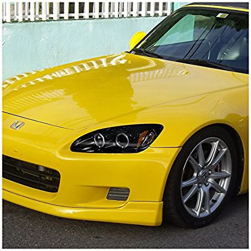 Spec-D Tuning 2LHP-S2K00G-TM Honda S2000 Dual Halo Led Glossy Black Projector Headlights