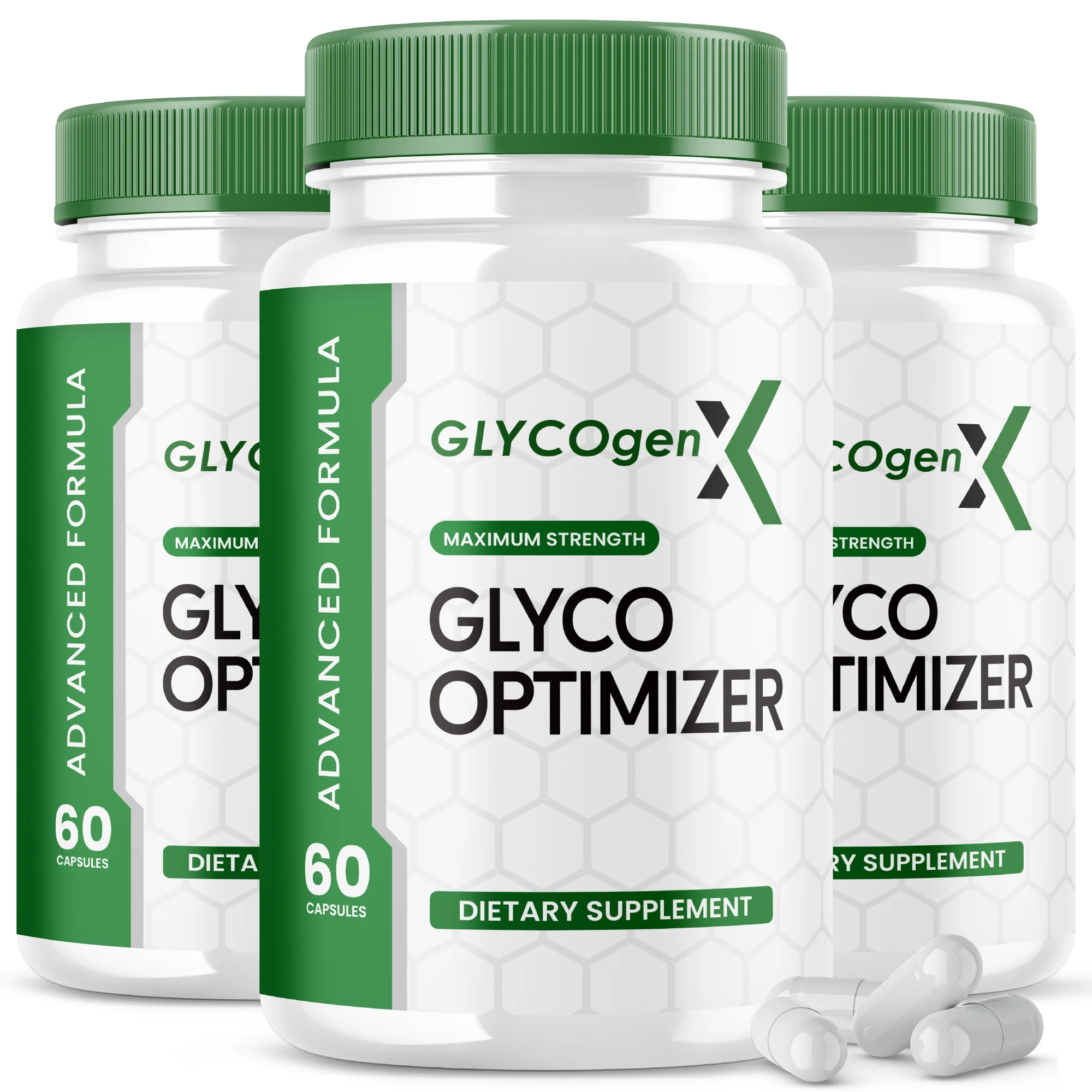 (3 Pack) GlycogenX Glyco Optimizer Capsules Supplement - GlycogenX Optimizer Advanced Formula, Glycogen X Supplement, Maximum Strength Glycogen Supplement (180 Capsules)