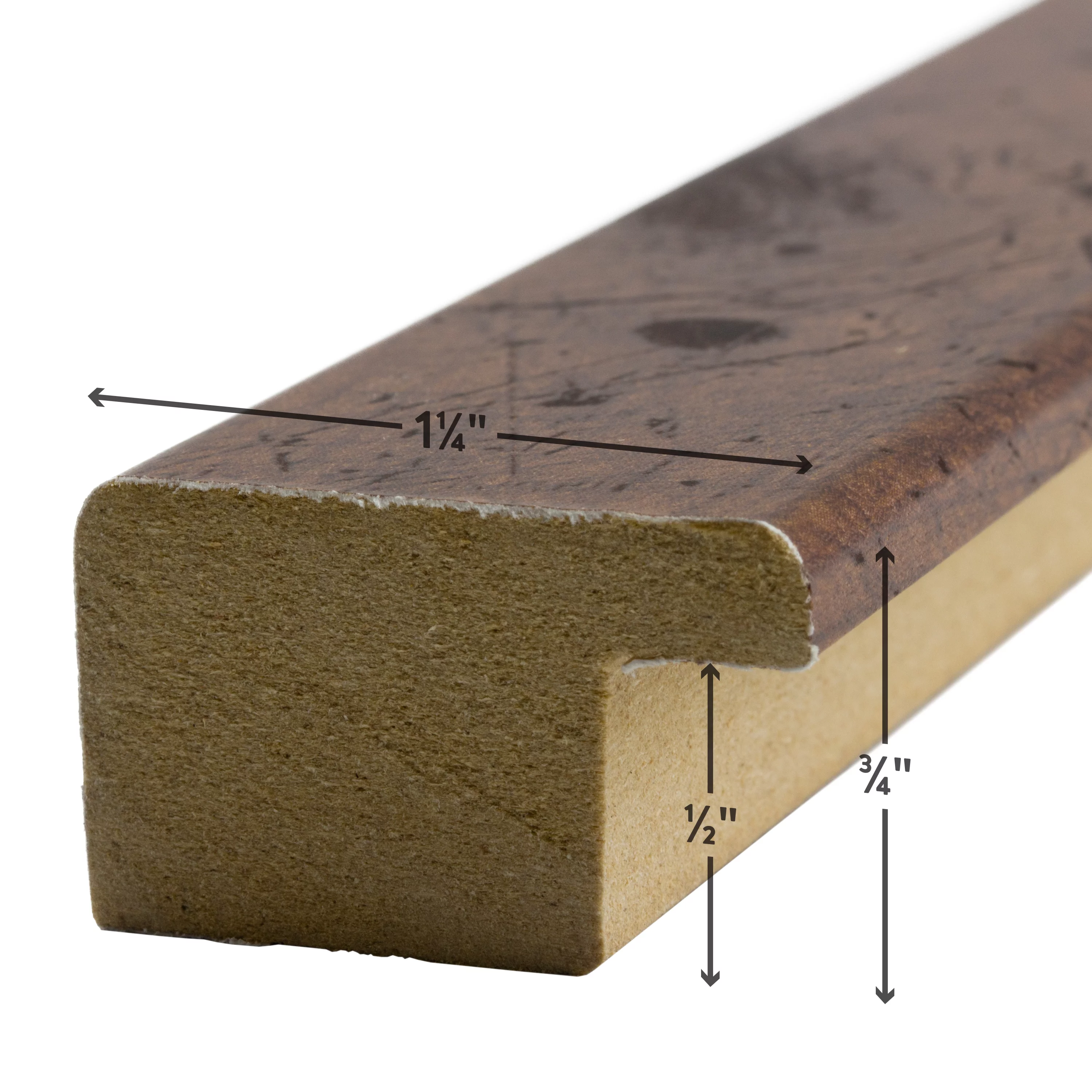 Craig Frames Bauhaus Modern Dark Walnut Picture Frame, Set of 4