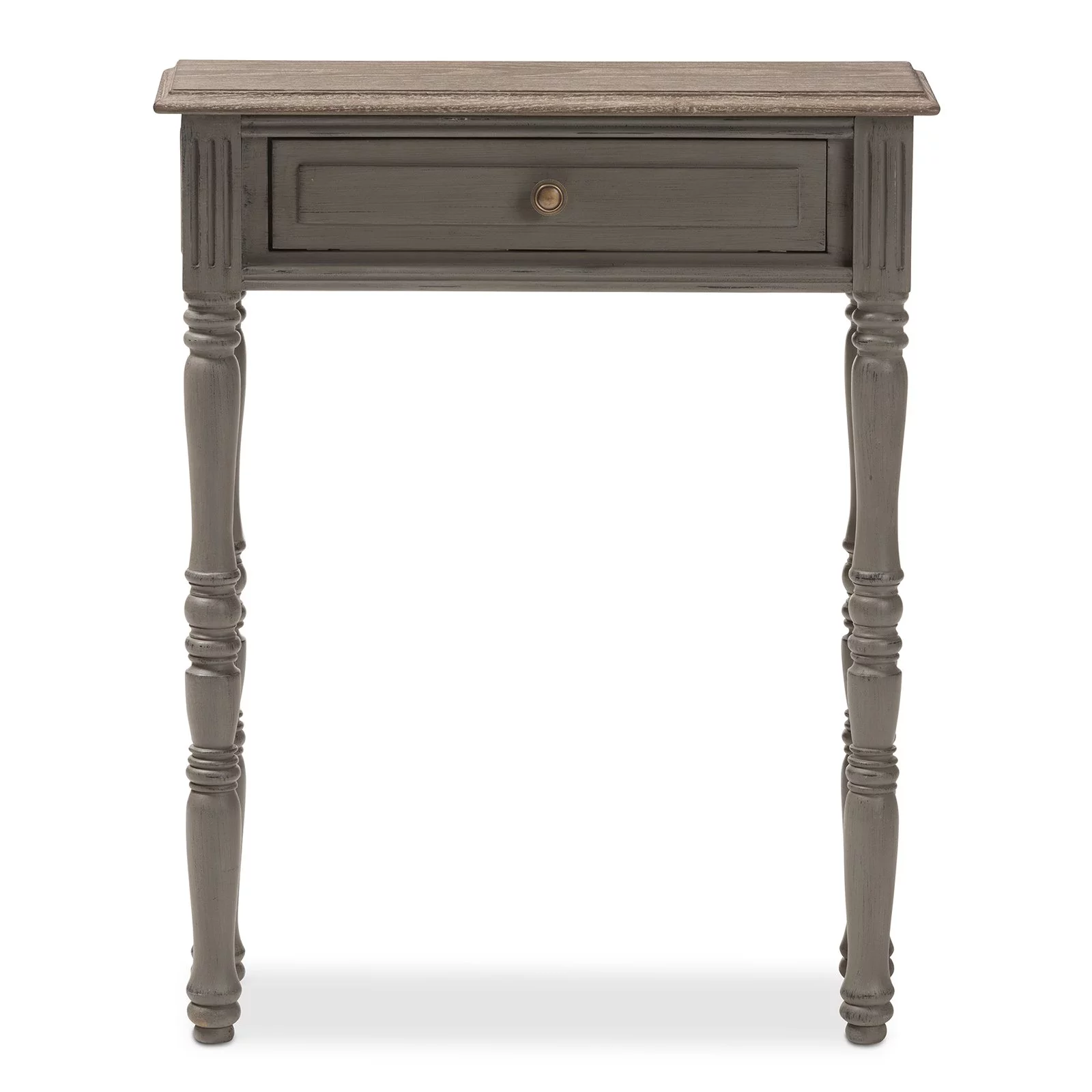 Baxton Studio Noemie 1 Drawer Console Table in Brown