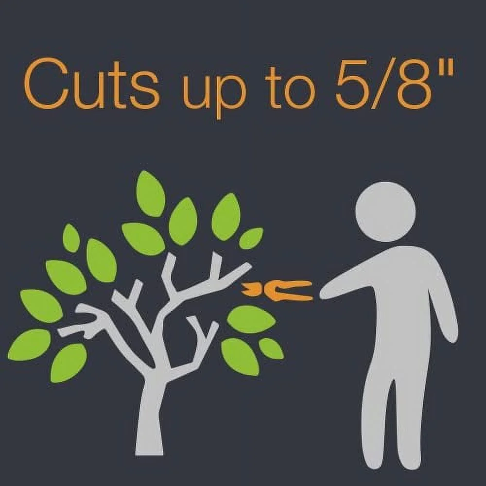 Fiskars Gardening Tools: Bypass Pruning Shears, Sharp Precision-ground Steel Blade, 5/8 Plant Clippers (91095935J) Pruning Shears