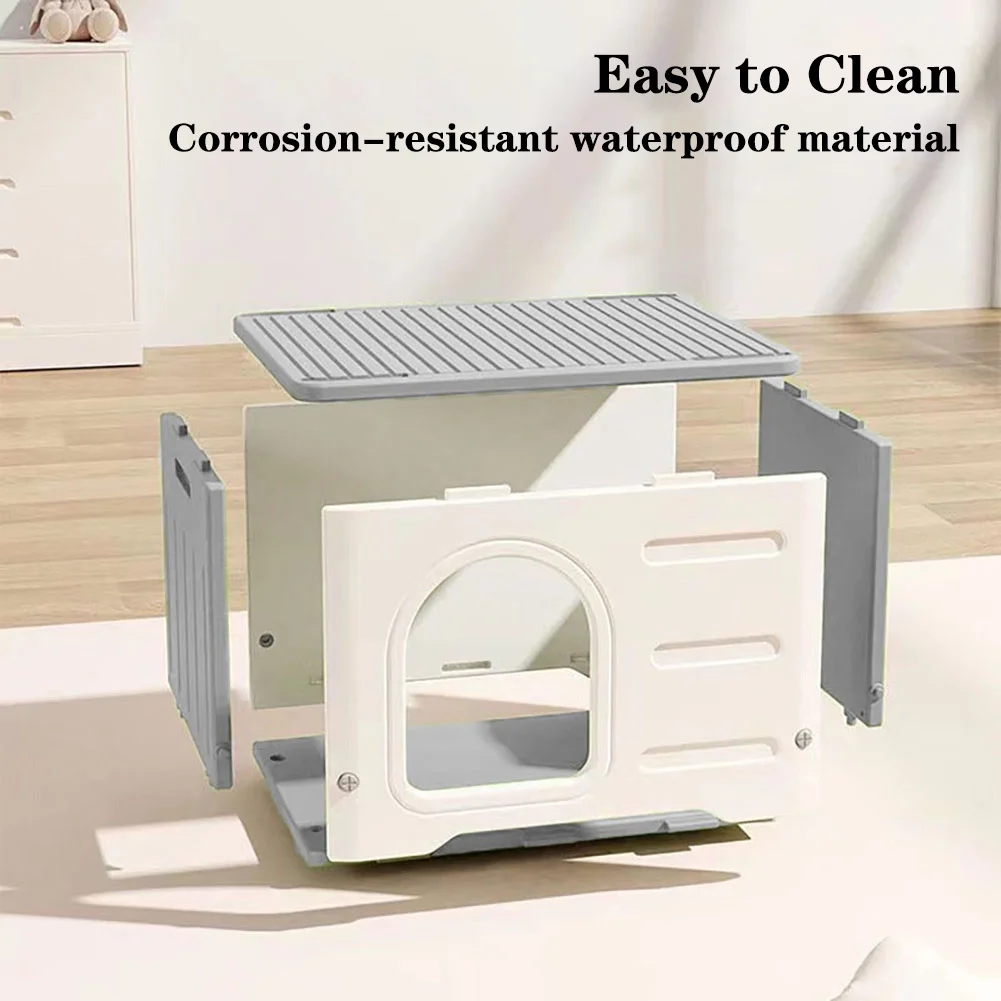 Pempet Plastic Cat House Waterproof Cat Shelter for Outdoor Indoor