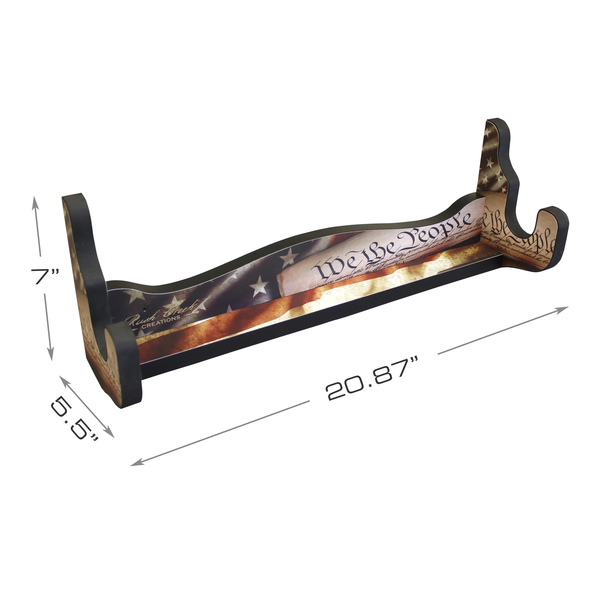 Rush Creek Creations Americana Single Rifle/Shotgun Wall Display Rack