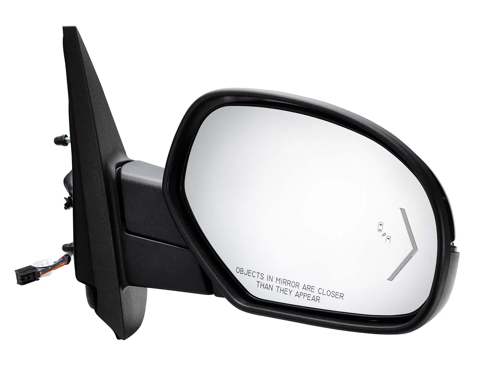 APA Replacement Power Folding Mirror fits 2009 - 2014 TAHOE YUKON SUBURBAN with LED Arrow Signal Blind Spot Detection Power Heated Puddle Memory Textured Black Cap Passenger Right Side GM1321526