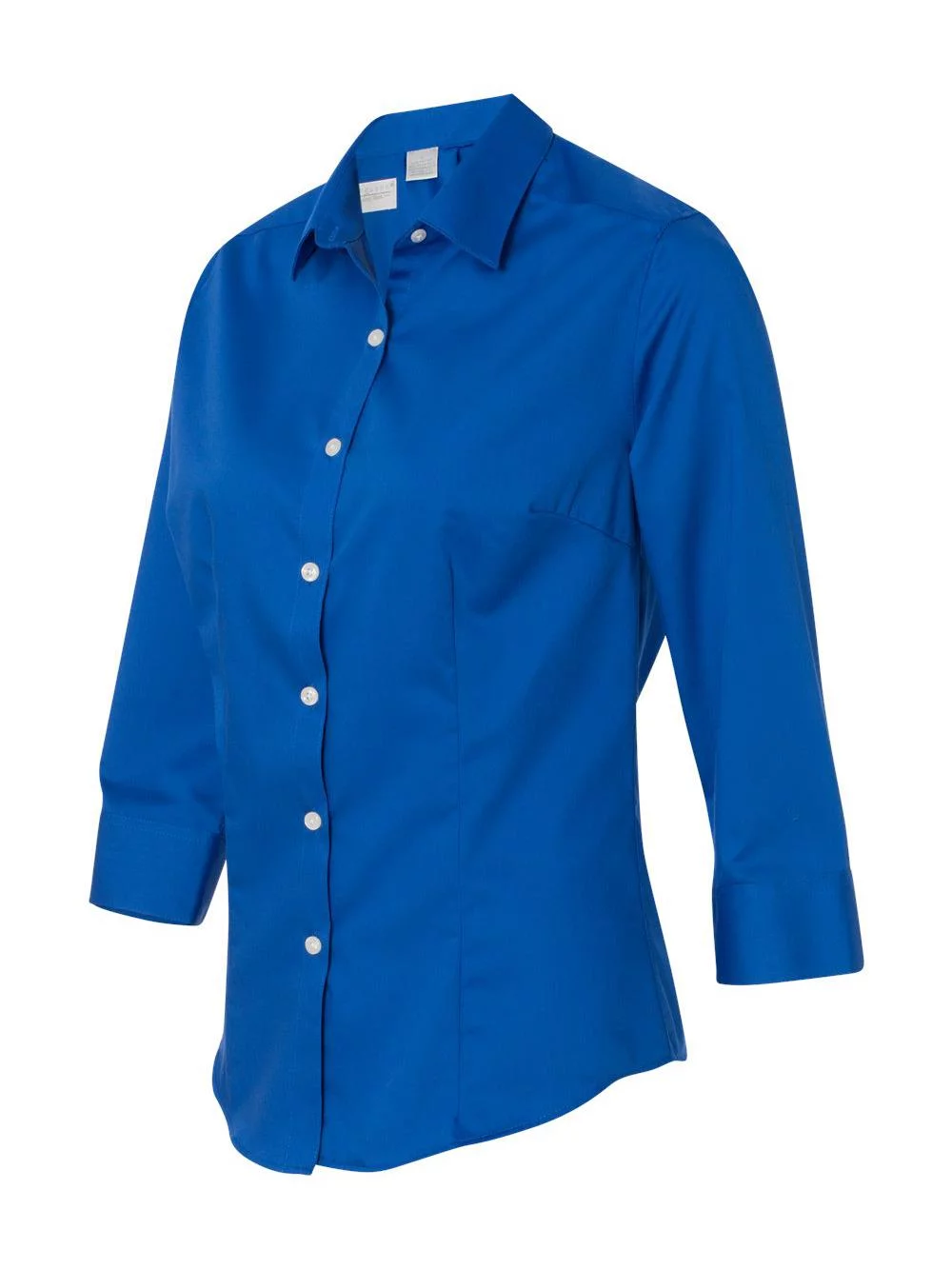 Van Heusen - Women's Three-Quarter Sleeve Baby Twill Shirt - 13V0527 - Royal Blue
