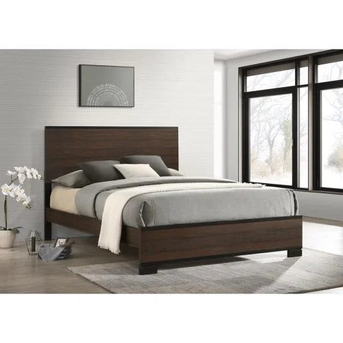 DremFaryoyo Rustic Tobacco Queen Panel Bed