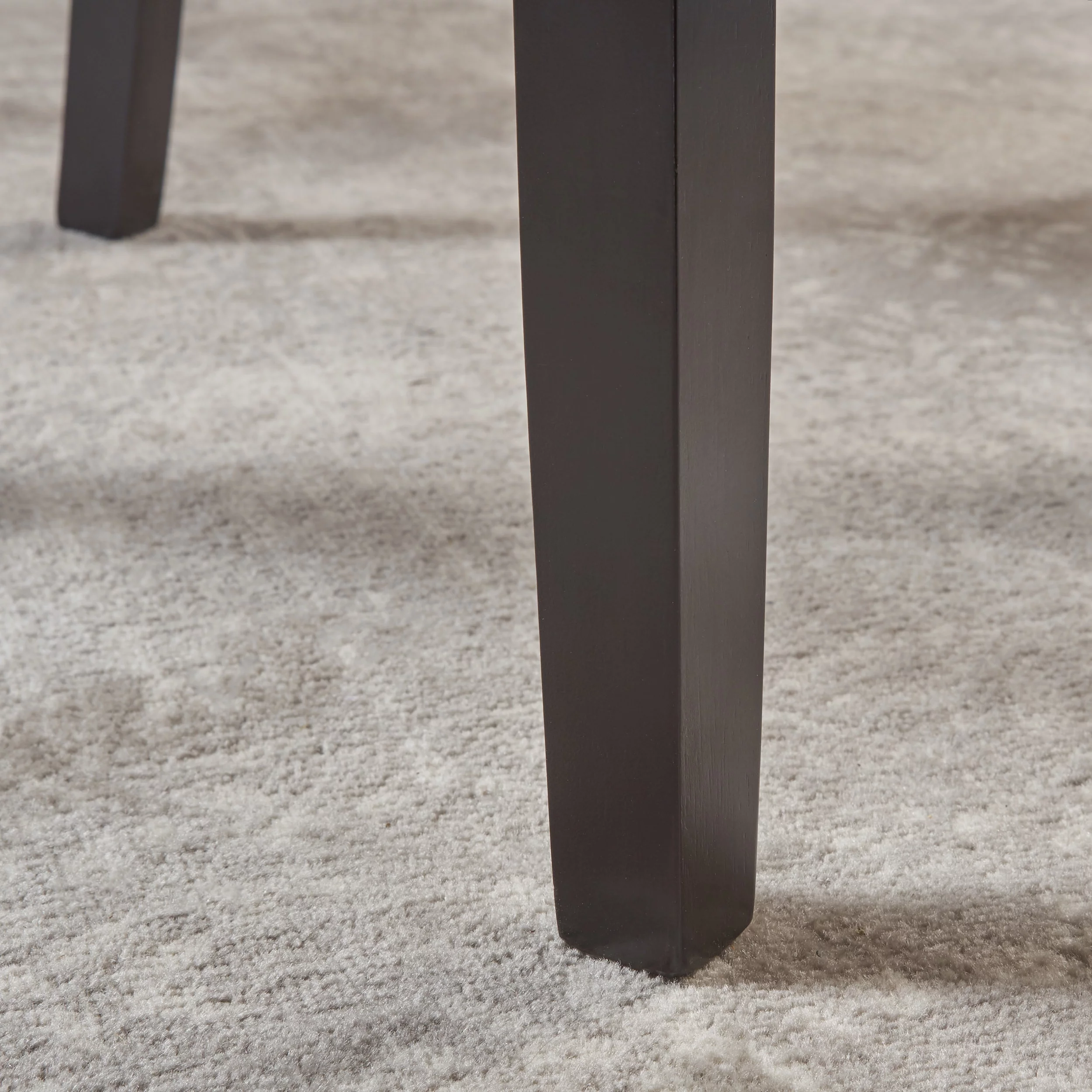 Noble House Merritt Fabric Upholstered Counter Stool with Nailhead Trim, Set of 2, Dark Charcoal and Walnut