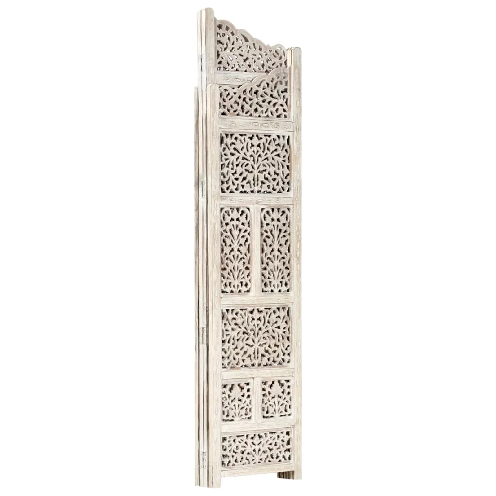 ametoys Hand carved 4-Panel Room Divider White 63