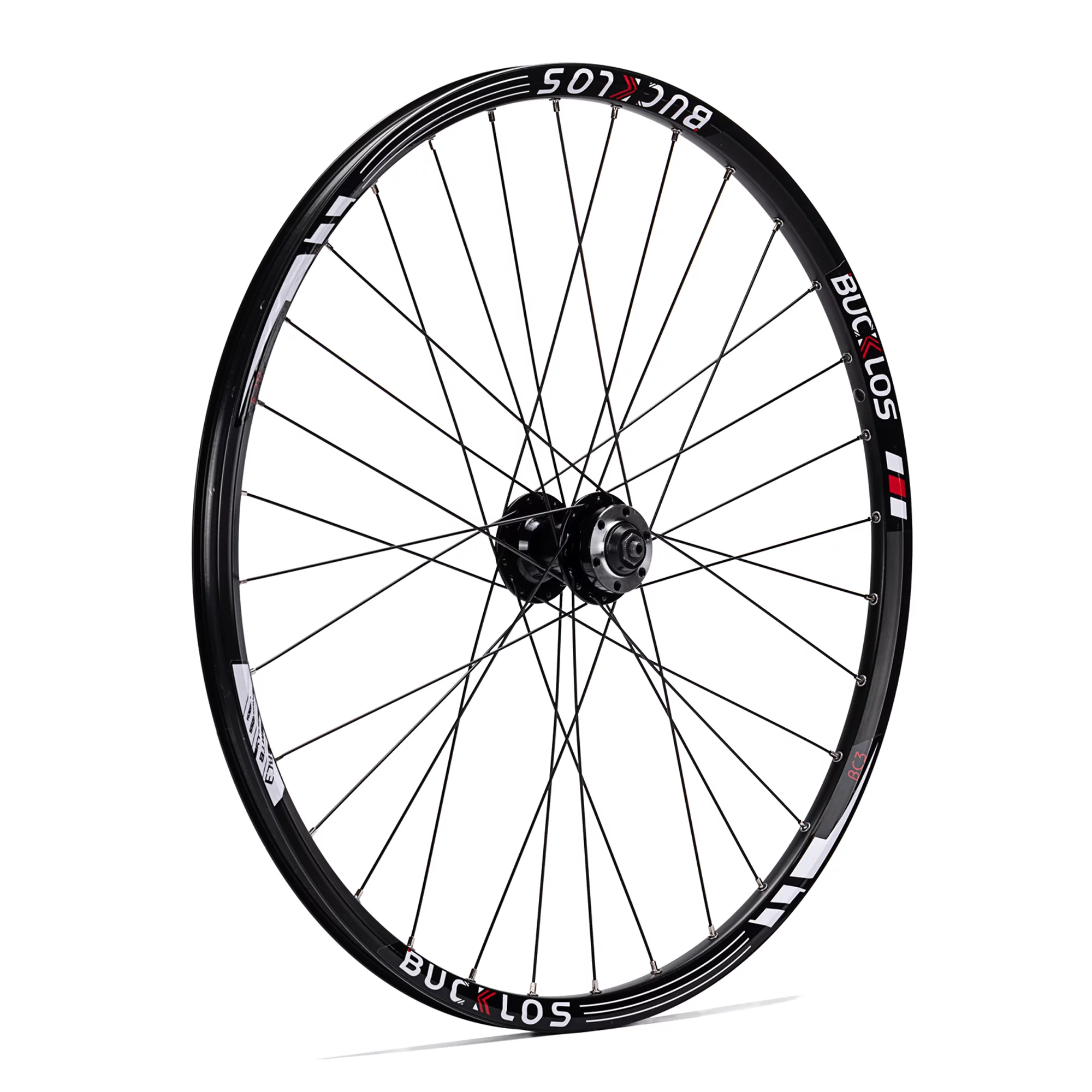 BUCKLOS Mountain Bike Wheelset 26/27.5/29 Inch, Aluminum Rim 32H Disc Brake MTB Wheelset with Rim Strip, Quick Release Front and Rear Wheels Black Bike Wheels, Fit 8-10 Speed Cassette Bicycle Wheelset