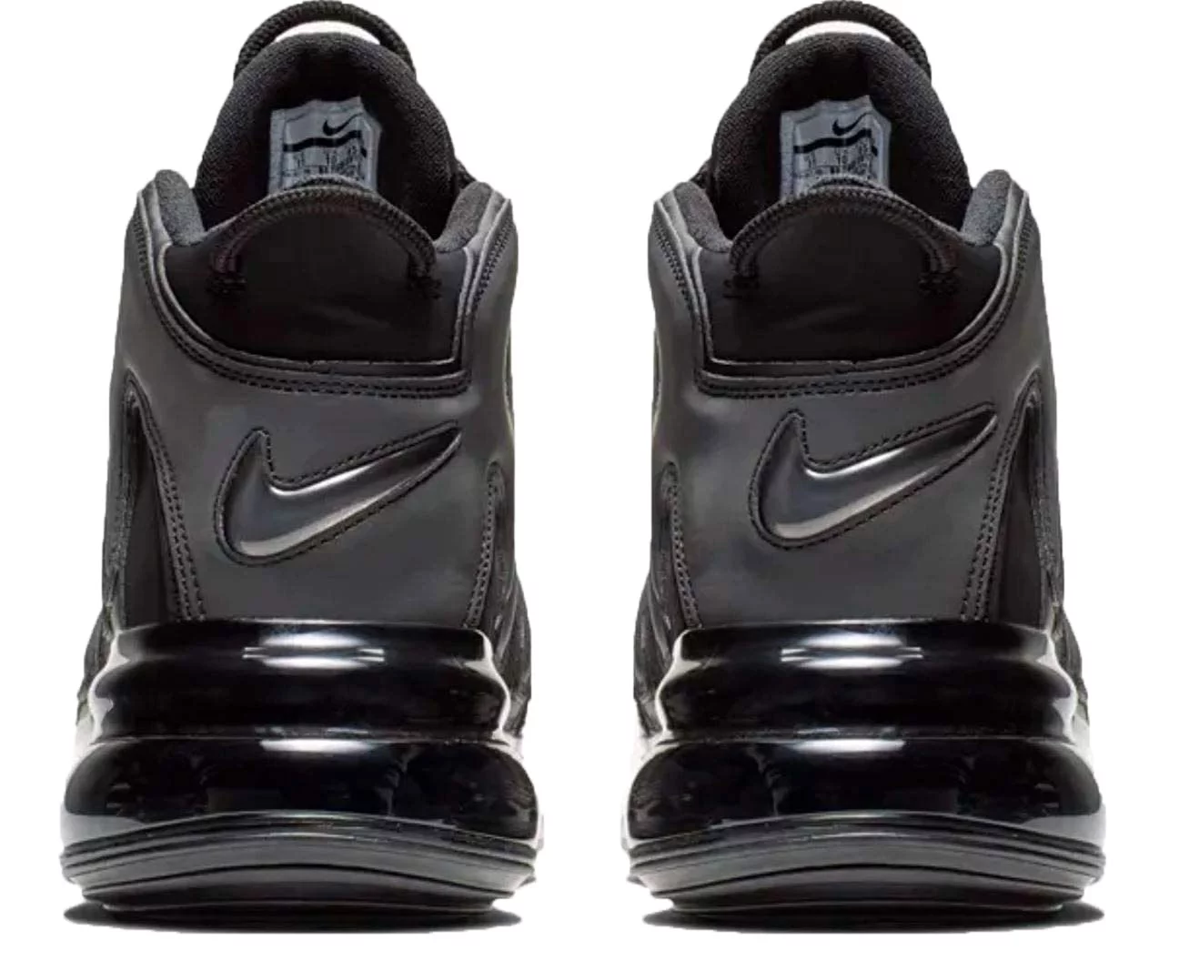 NIKE Unisex Air More Uptempo 720 QS 1 Shoes, Triple Black, M 6.5 / W 8