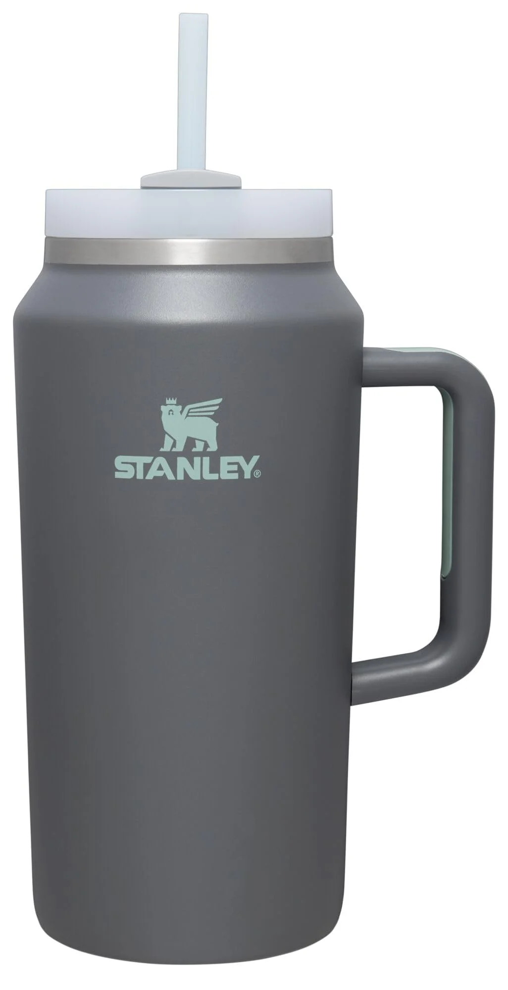Stanley Quencher H2.0 FlowState Stainless Steel Vacuum Insulated Tumbler with Lid and Straw for Water, Iced Tea or Coffee 64 oz Charcoal