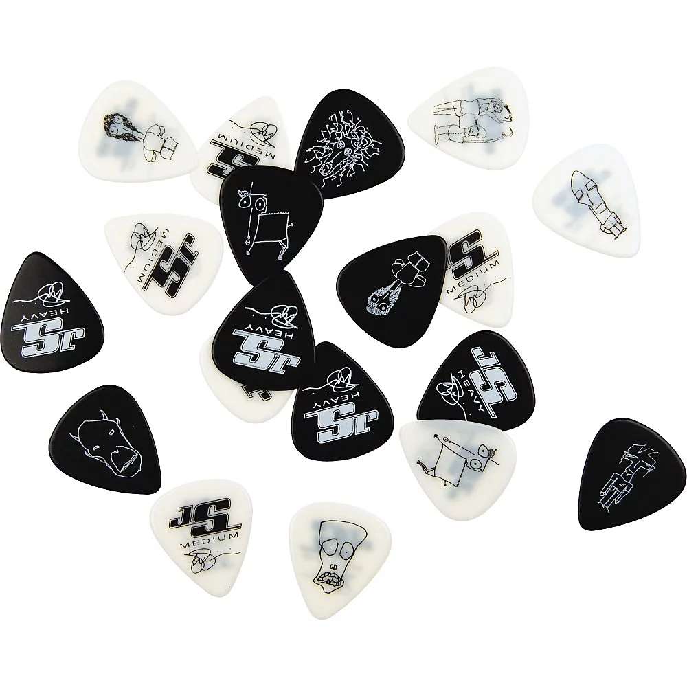 D'Addario Planet Waves Joe Satriani Signature Guitar Picks 10-Pack Black Thin