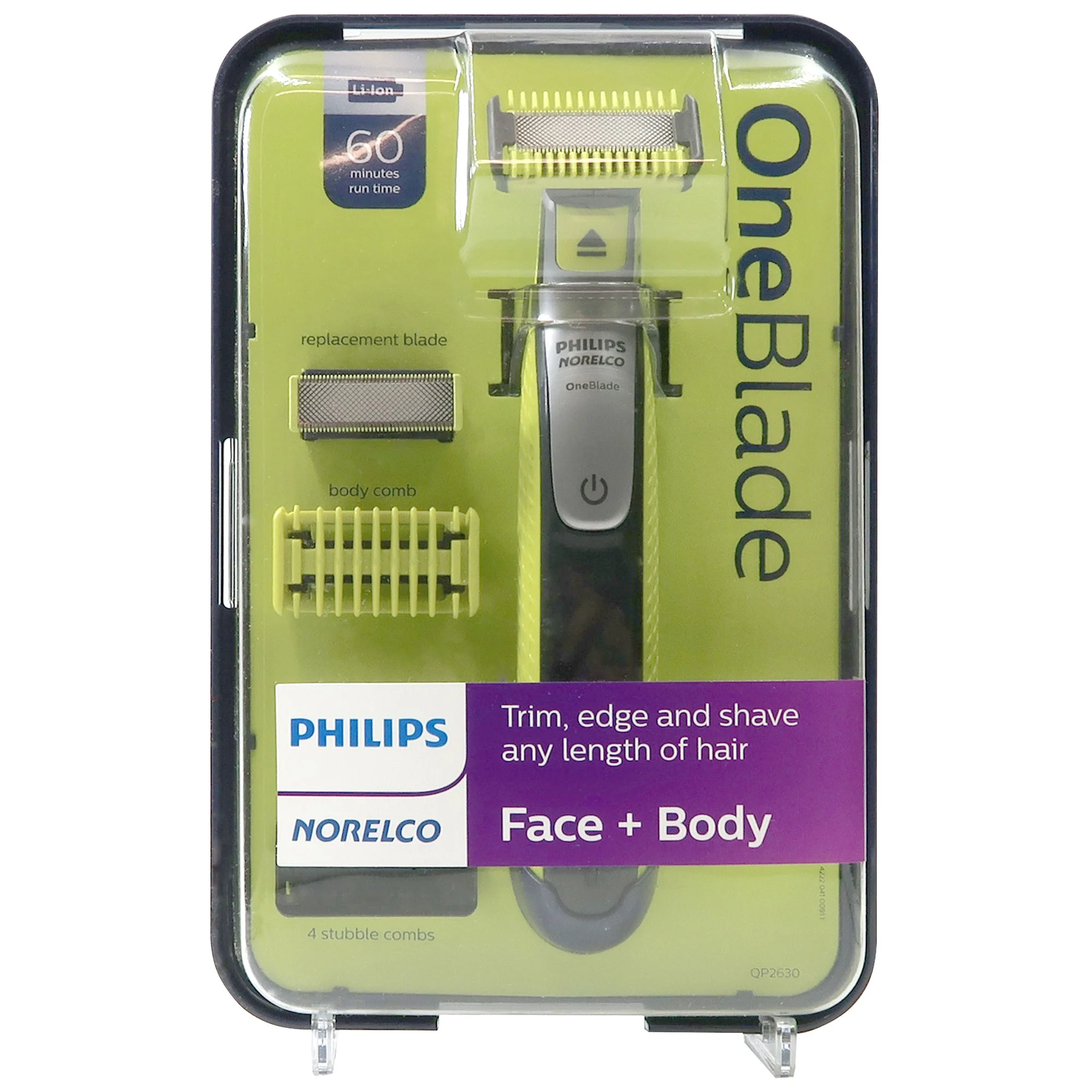 Philips Norelco OneBlade 360 Face Electric Razor, Beard Trimmer QP2724/70 with Nose Trimmer and Comb