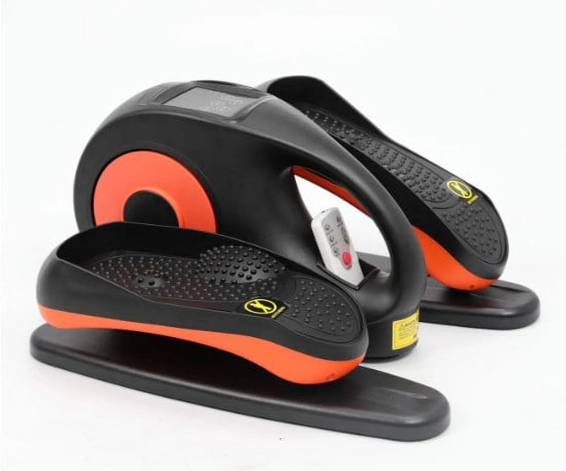 Home Use Under-Desk Elliptical Machine for Seniors, Lcd Screen Ellipse Leg Exerciser for Seniors Fully Assembled, Seated Pedal Exerciser W/Remote Control Electric Elliptical Trainer W/5-Level Speed