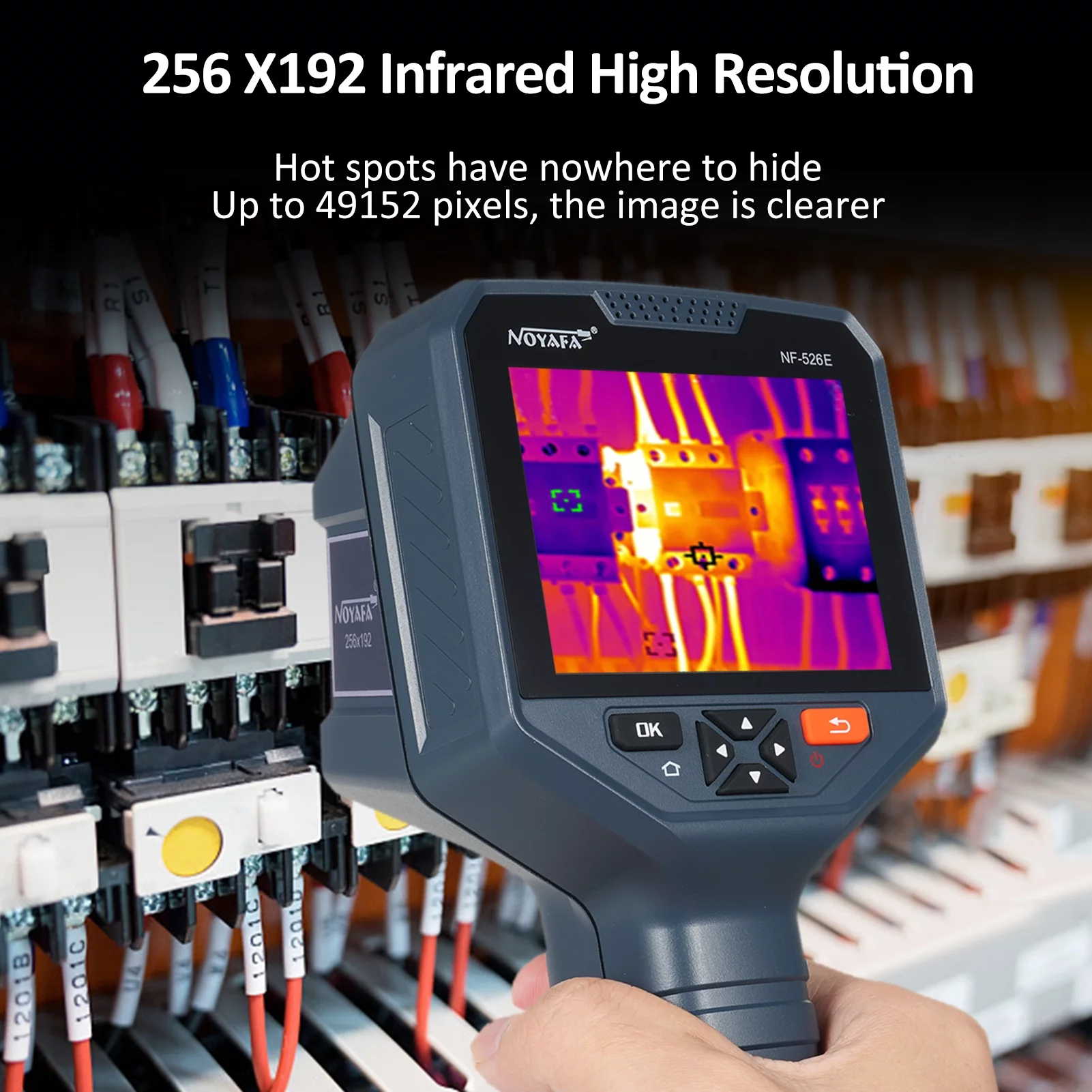 NOYAFA NF 526E Infrared Thermal Imager, Handheld IR Camera, 256 x 192 Resolution, 3.5 inch LCD Screen, Rechargeable