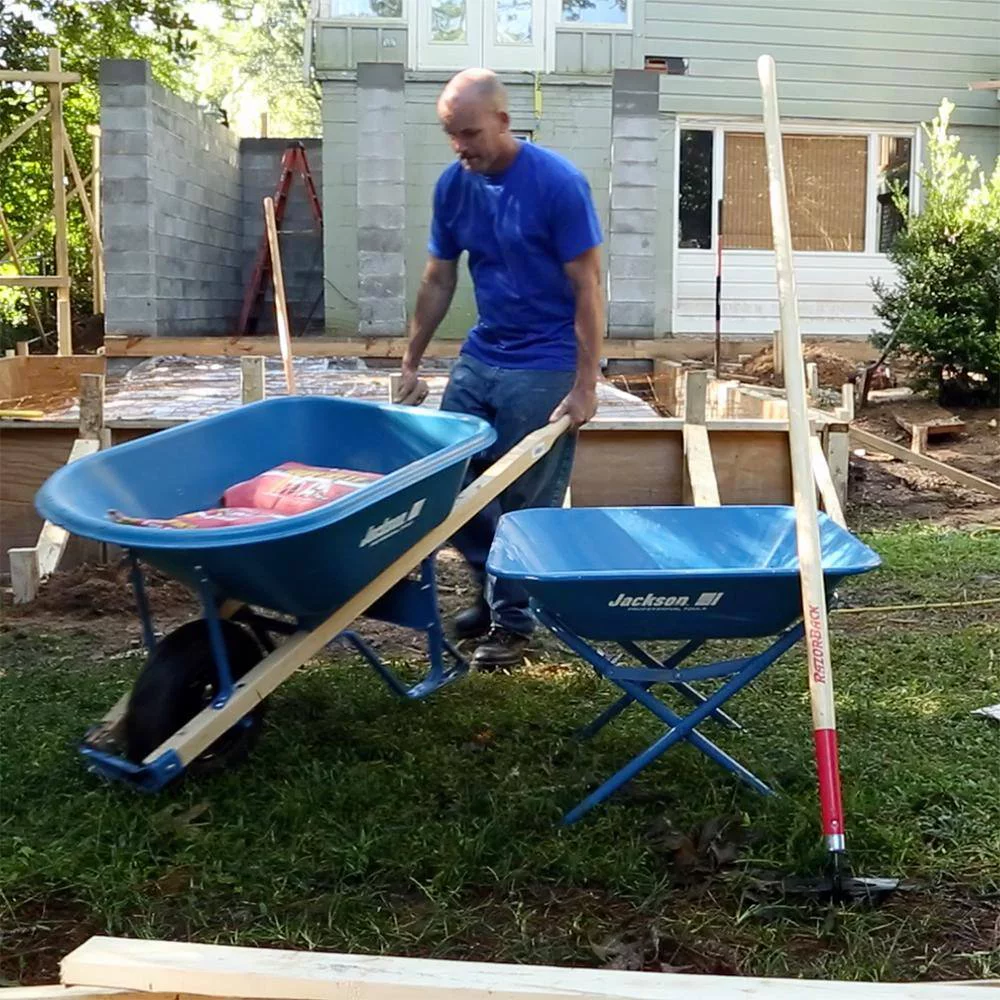 Jackson Blue Poly Wheelbarrow 5.75 cu ft