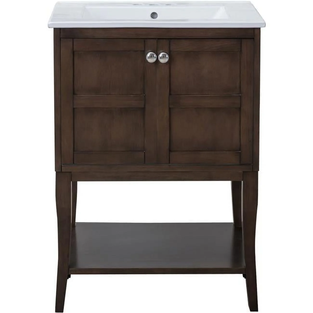 2 Doors Cabinet, Antique Coffee - 24 x 18 x 34 in.