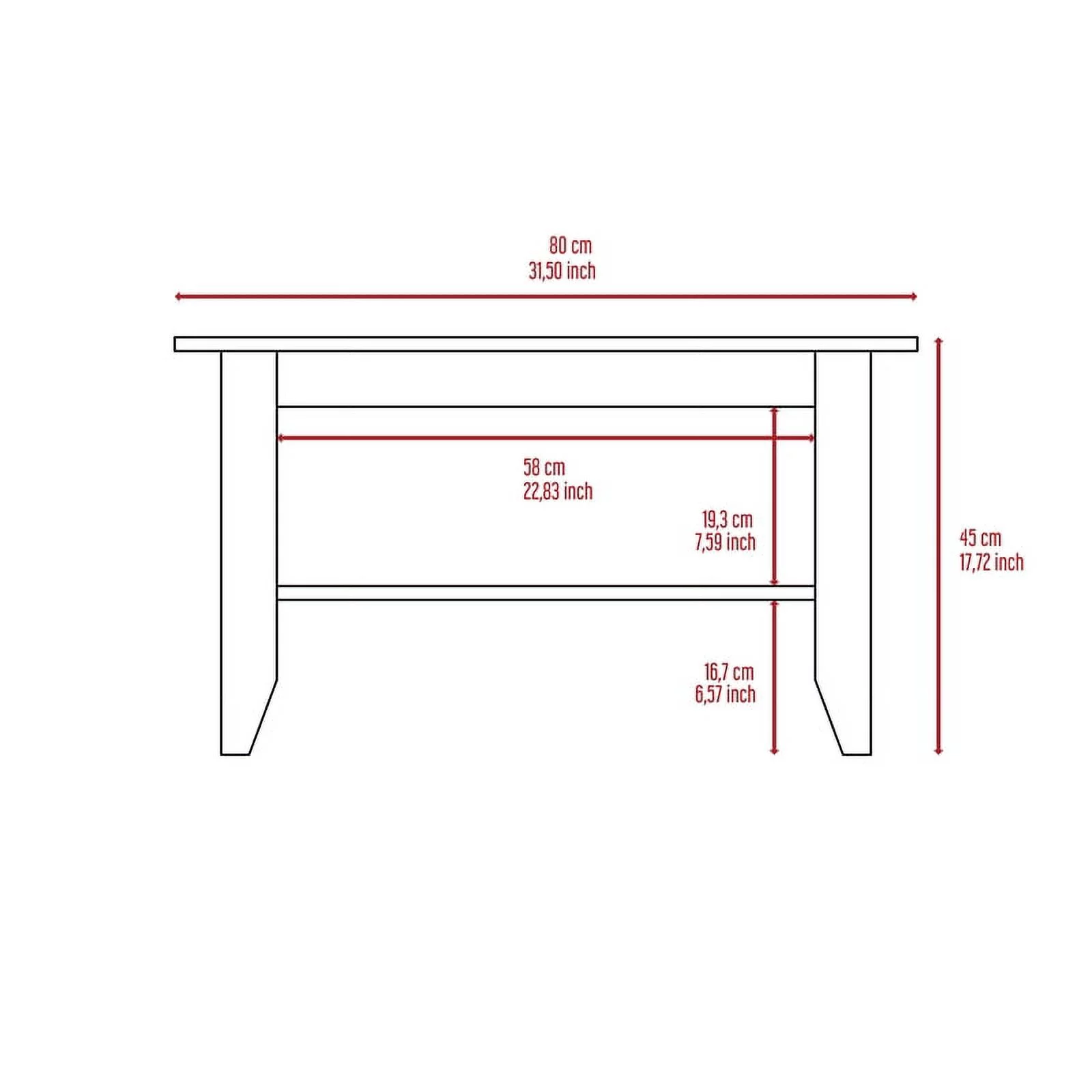 Home Square 2-Piece Set with Engineered Wood Coffee Table and TV Stand