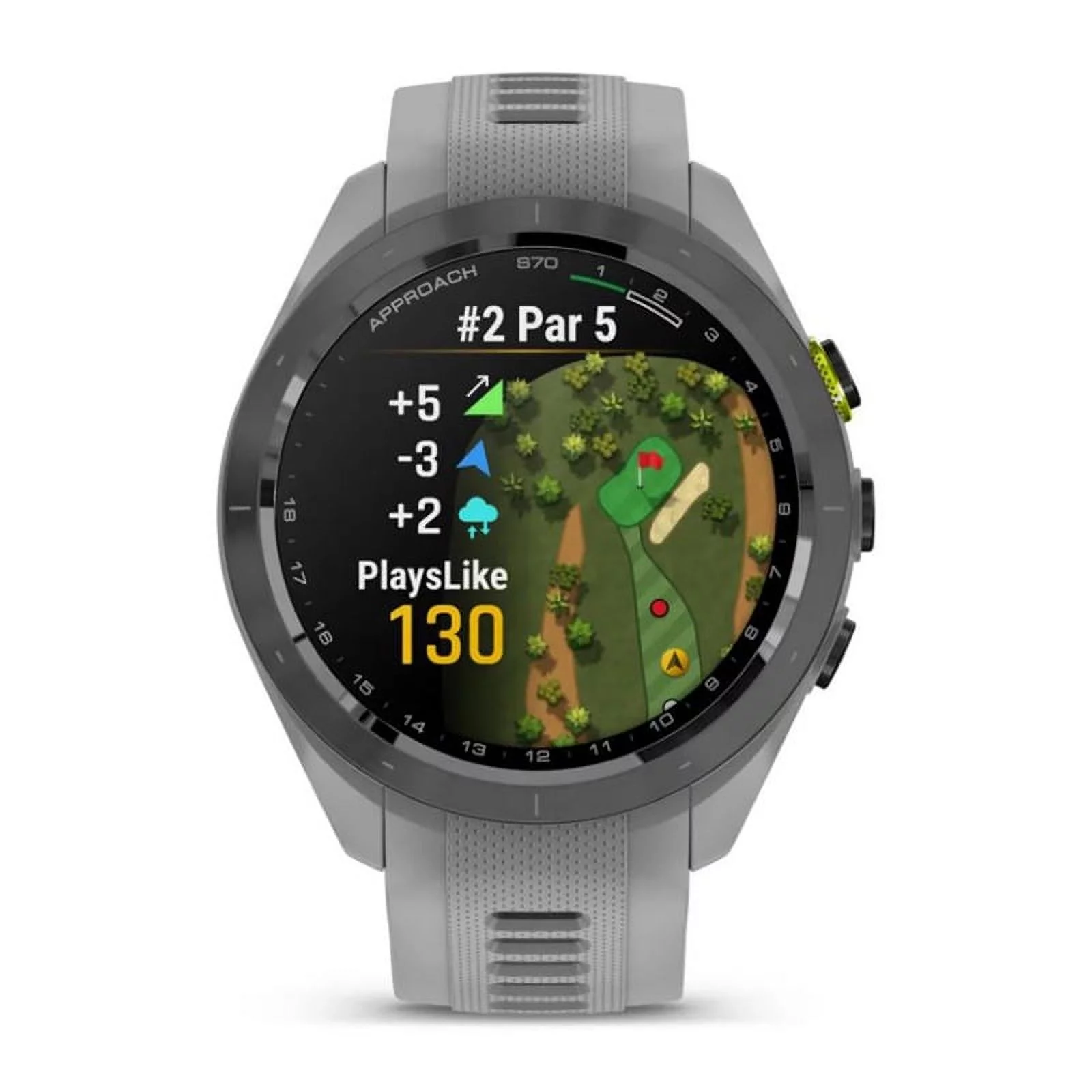 Garmin Approach S70 42 mm Premium GPS Golf Watch, Grey Band with 2 YR Warranty Bundle
