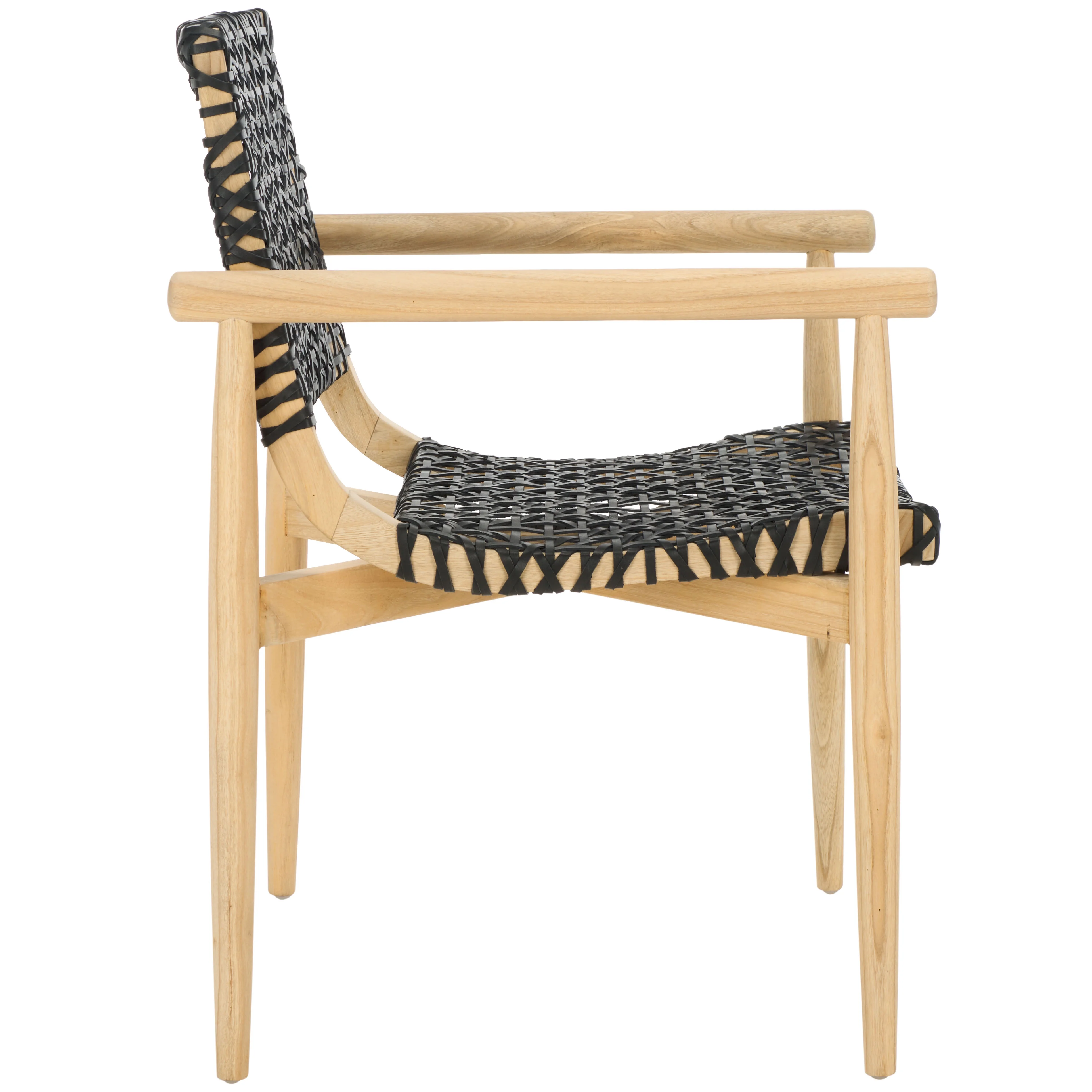 SAFAVIEH Sianna Accent Chairs, Natural/Black (22.8 in. W x 23.4 in. D x 32.9 in. H)