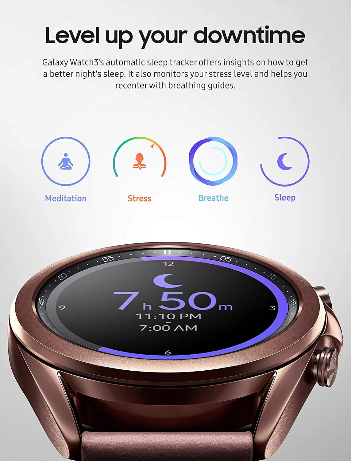 Open Box SAMSUNG GALAXY WATCH 3 41MM SMARTWATCH MYSTIC BRONZE SM-R850NZDCXAR