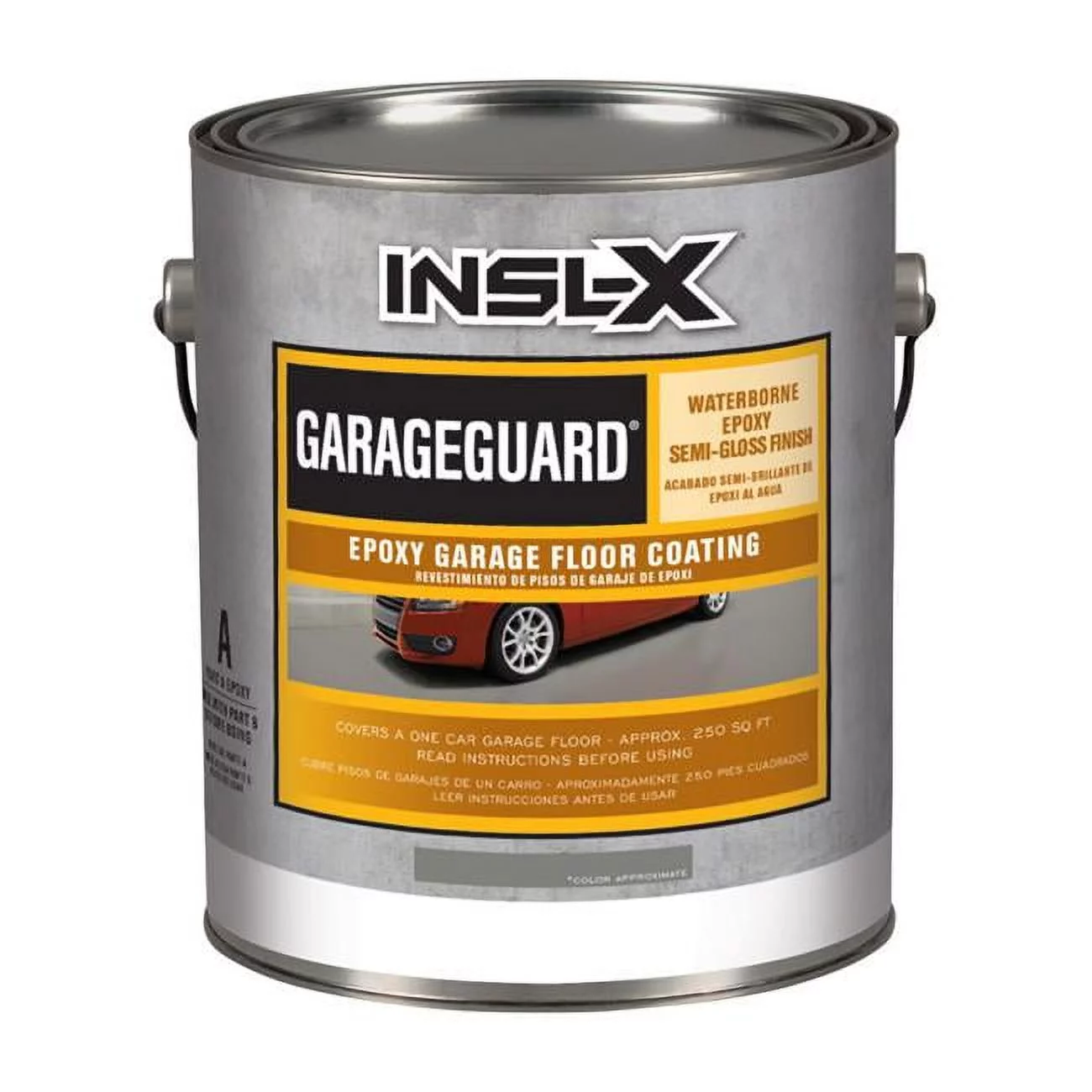 Insl-X  GarageGuard Semi-Gloss Gray Water-Based Waterborne Epoxy Garage Floor Coating Kit - 1 gal