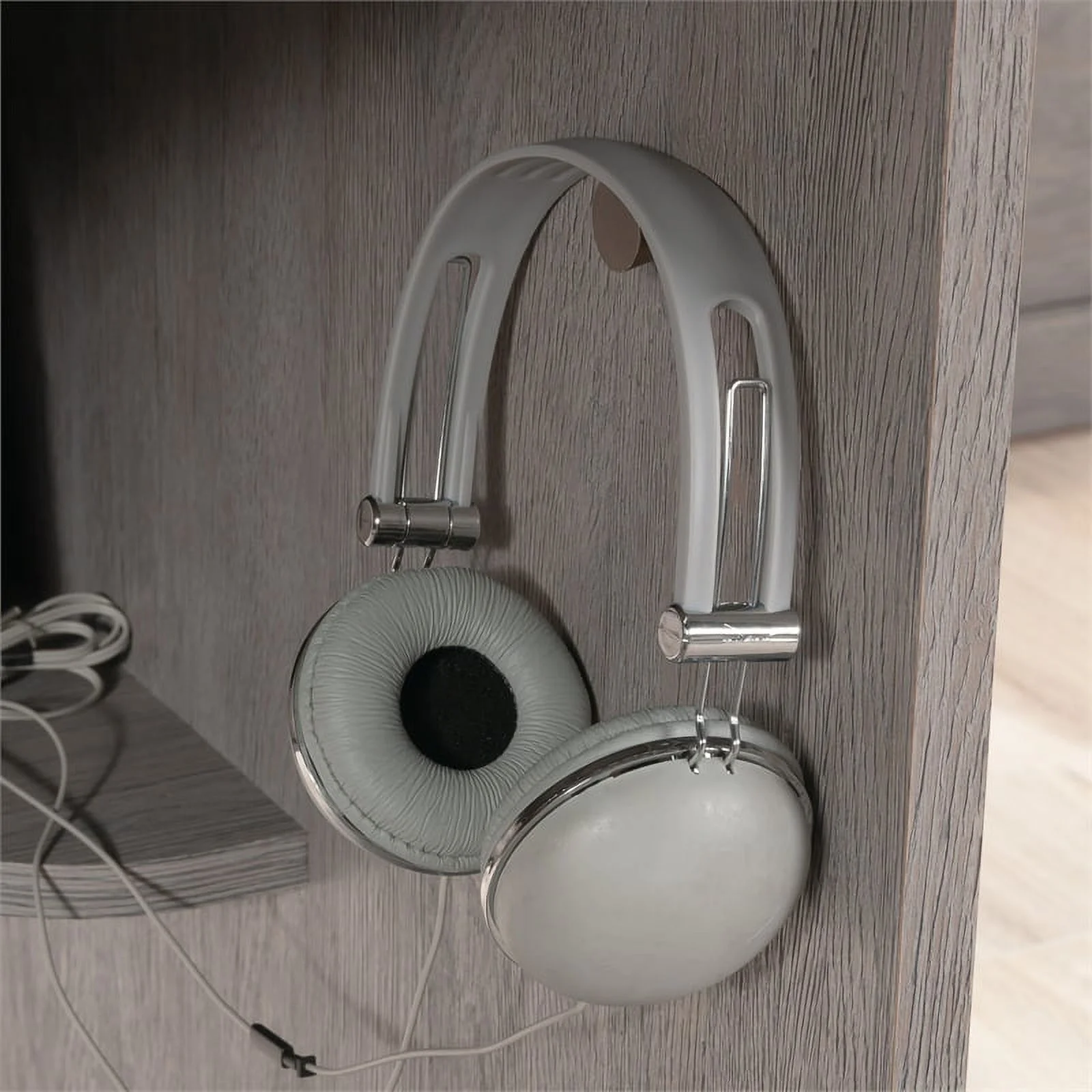 UrbanPro Modern Engineered Wood L-Shaped Desk in Ashen Oak Finish