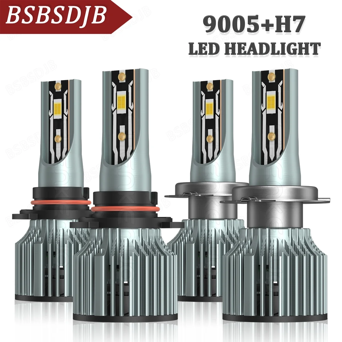 For Kia Optima Forte 2017 2018 LED Headlight High&Low Beam Bulbs Kit 9005+H7