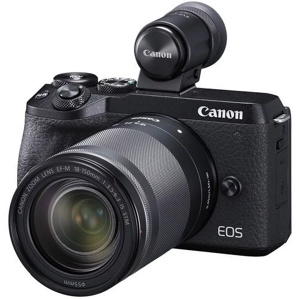 Canon EOS M6 Mark II Mirrorless Camera with 18-150mm Lens and EVF (Black)