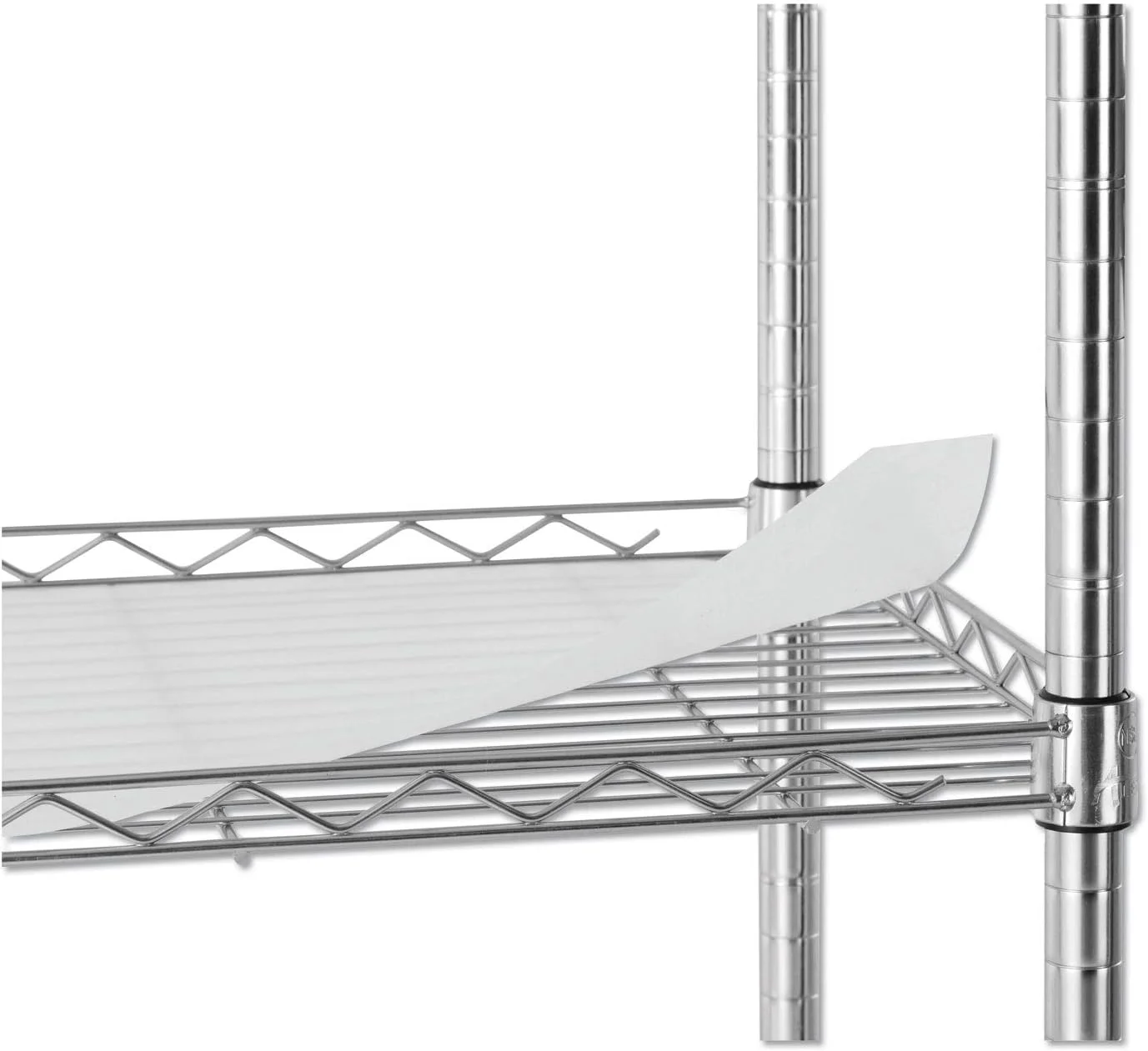 ALESW322416SR 24 In. X 16 In. X 39 In. 450 Lbs. Capacity 3-Shelf Wire Cart With Liners - Silver