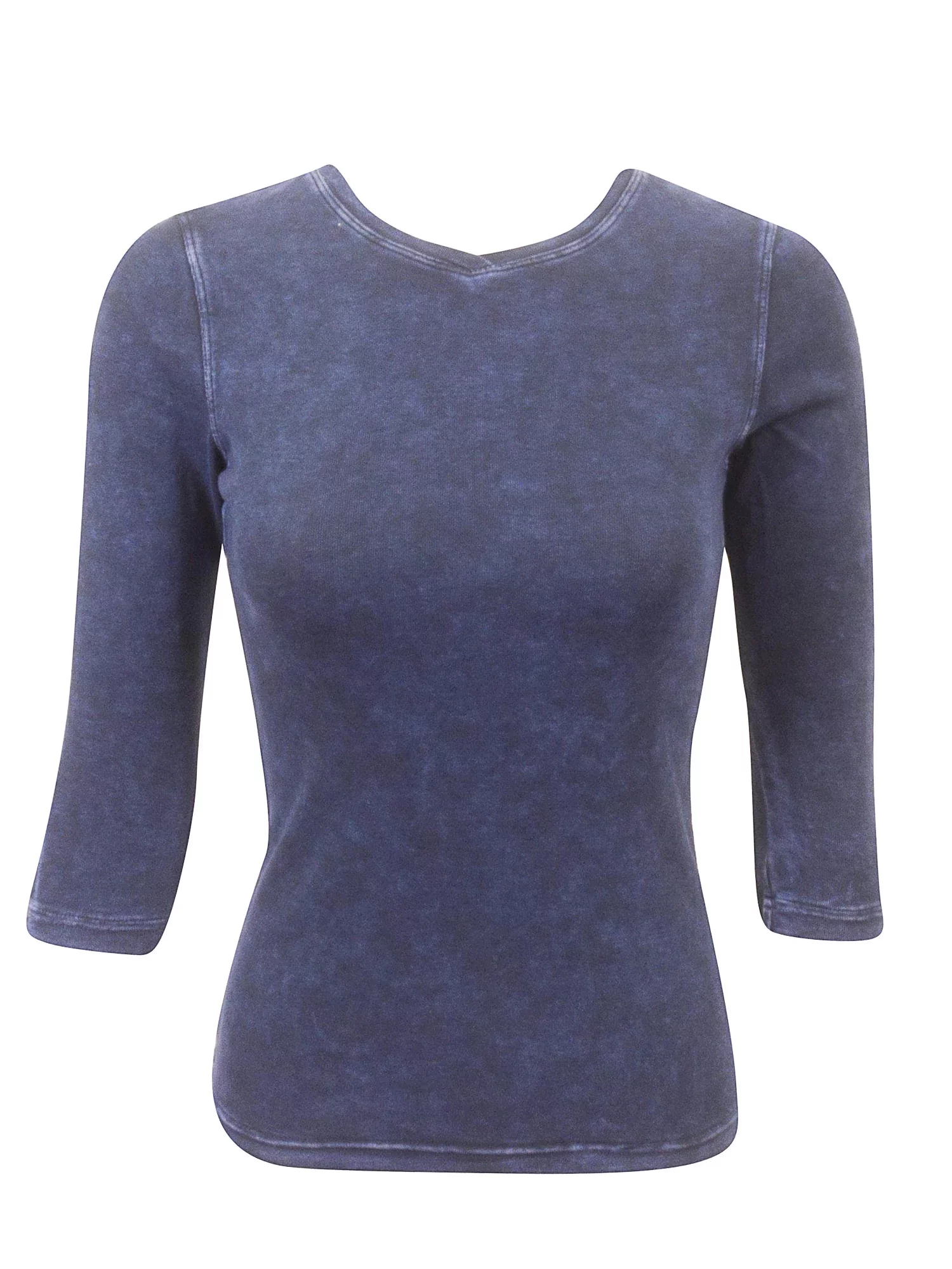 Hardtail V-neck Three Quarter Sleeve T-shirt T-193