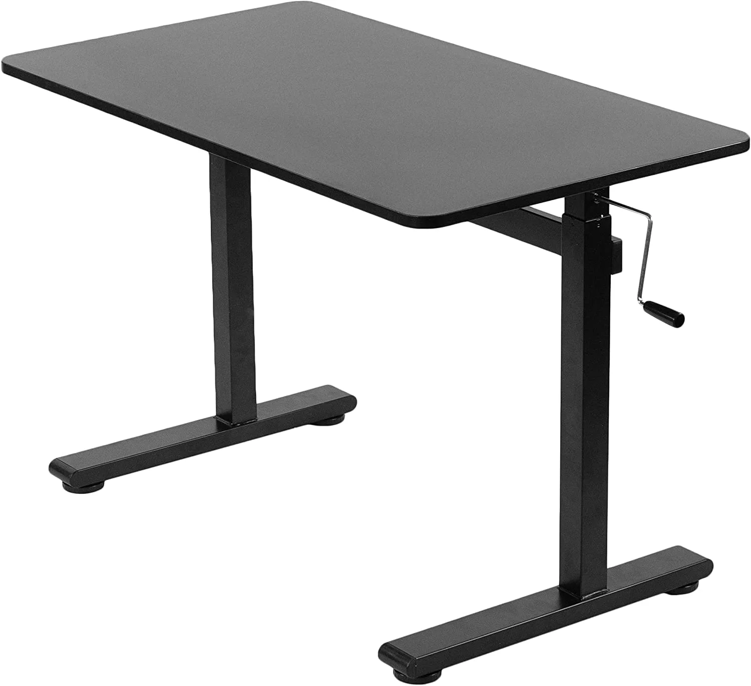 Standing Desk with Frame and Solid One-Piece Table Top, Height Adjustable, 43 x 24 inch