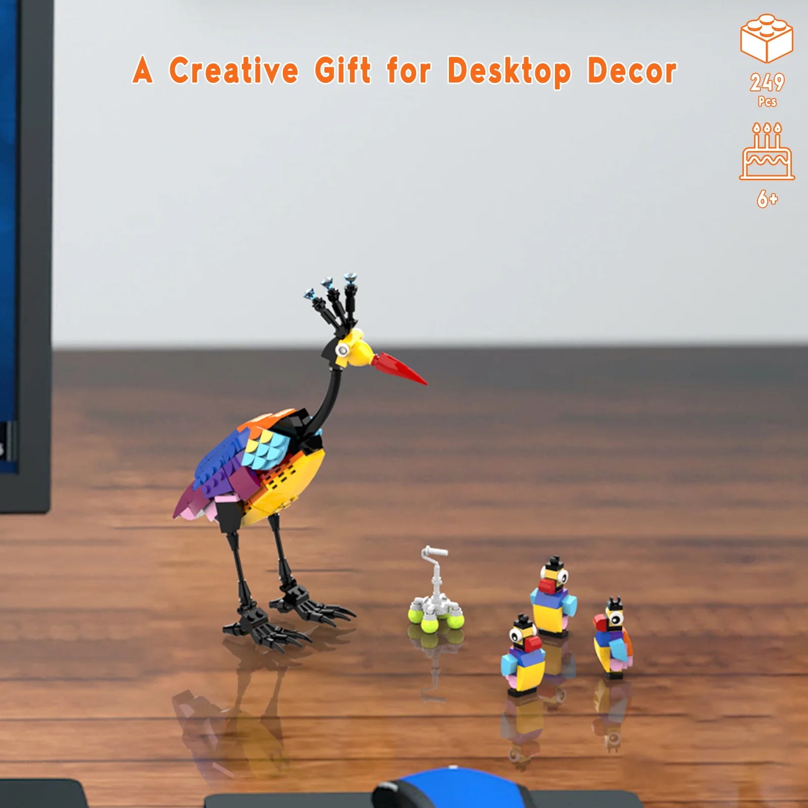 331pc Kevin Birds & Dug Dog for Lego 'Up' House Set 43217, Cute Movie Animals Building Kit for Lego 43217 Model,100 Celebration Characters Gift for Girls & Boys,Fun Toy for Creative Play,Paper Manual