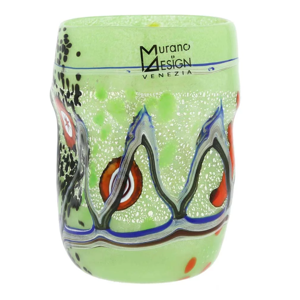 GlassOfVenice Murano Glass Modern Art Tumbler - Green