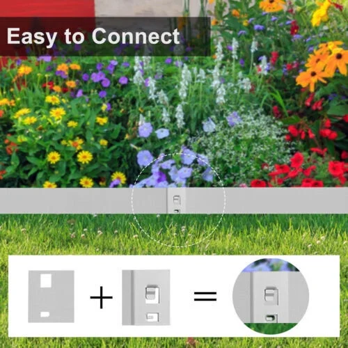 Steel Lawn Edging Metal Landscape Edging 5PCS 35