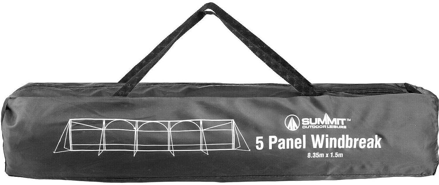 Windbreaker Wind Privacy Screen Camping Blocker 5 Panel Garden Beach Wind Shield 5ft High x 27.4ft Long Stone Grey