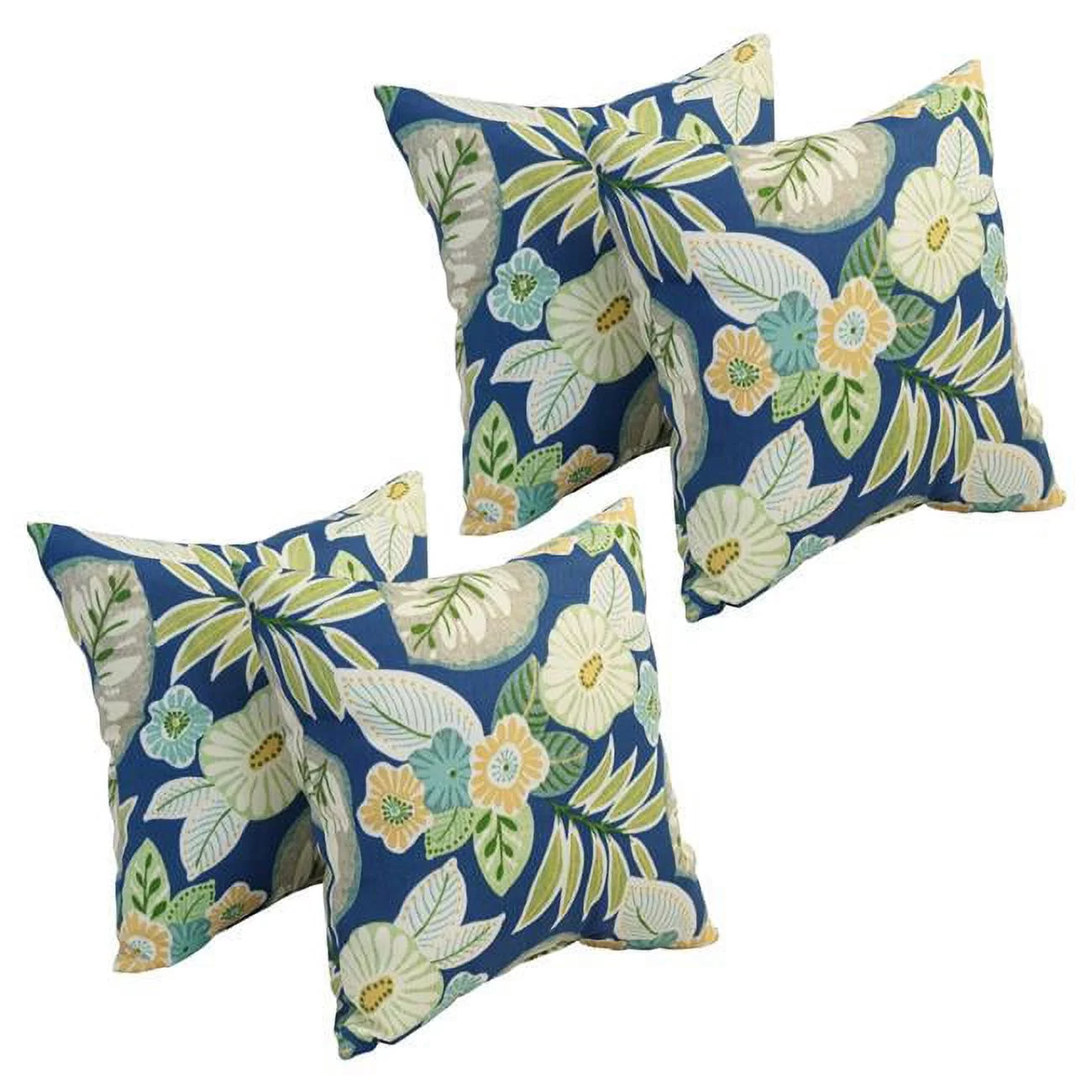 17 in. Square Polyester Outdoor Throw Pillows, Marlow Pool - Set of 4