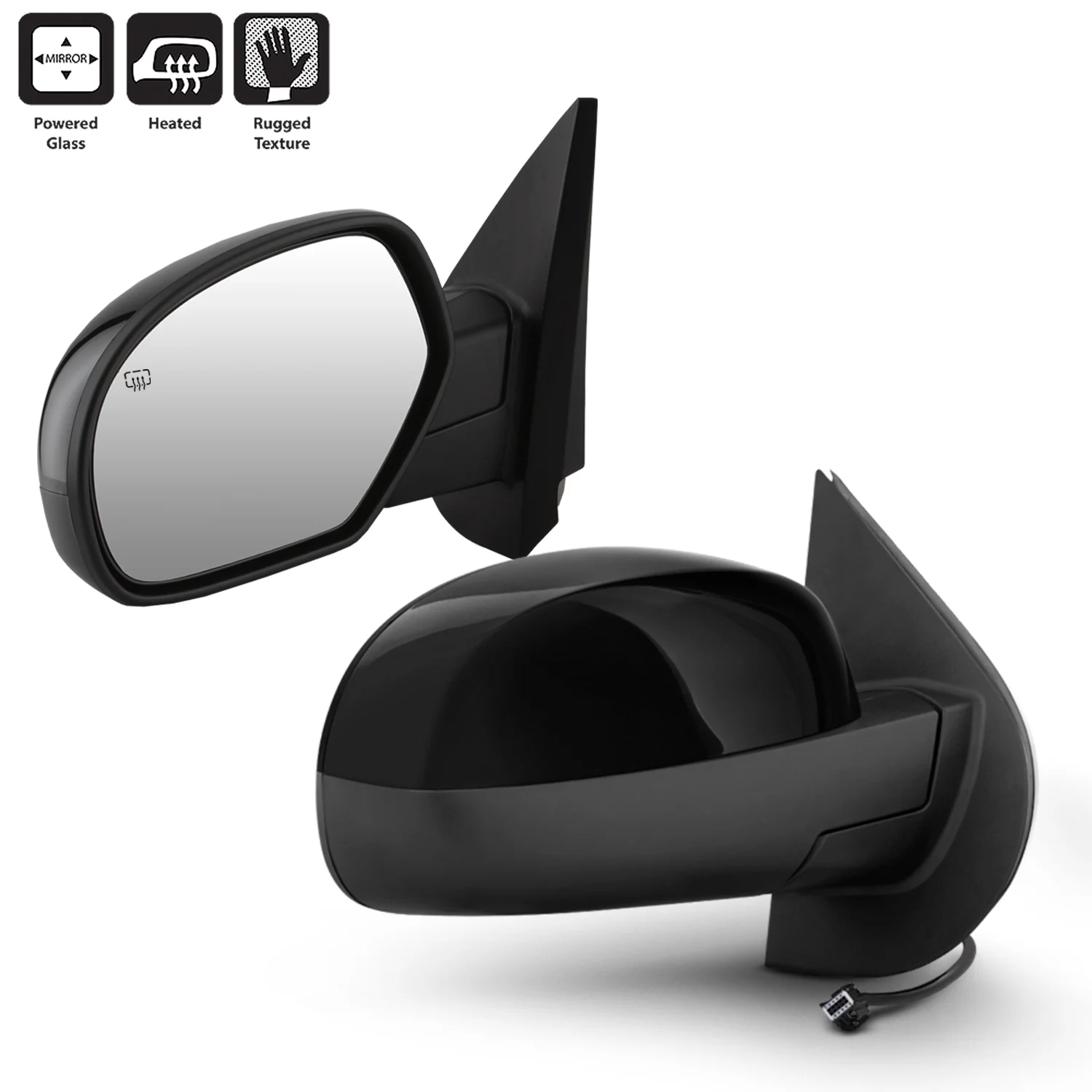 AKKON - Fits 2007-13 Chevy Silverado Suburban Tahoe Avalanche GMC Sierra Yukon XL Power Adjusting Heated Mirrors Pair Left+Right