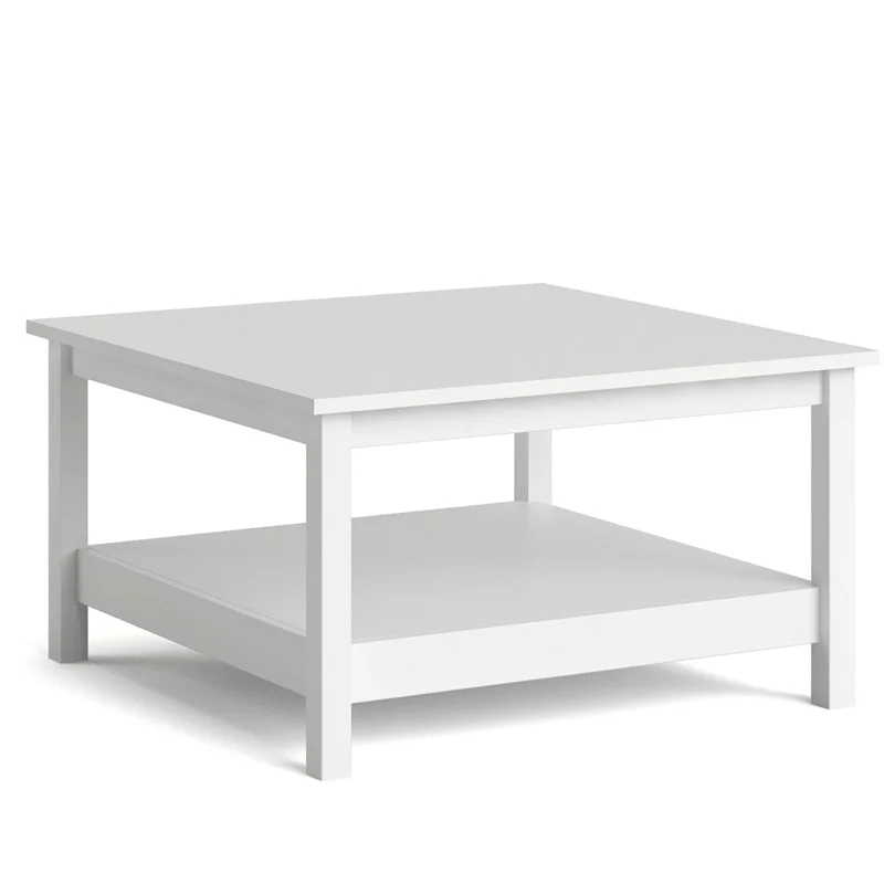 Home Square 2 Piece Furniture Set with Sideboard and Coffee Table in White