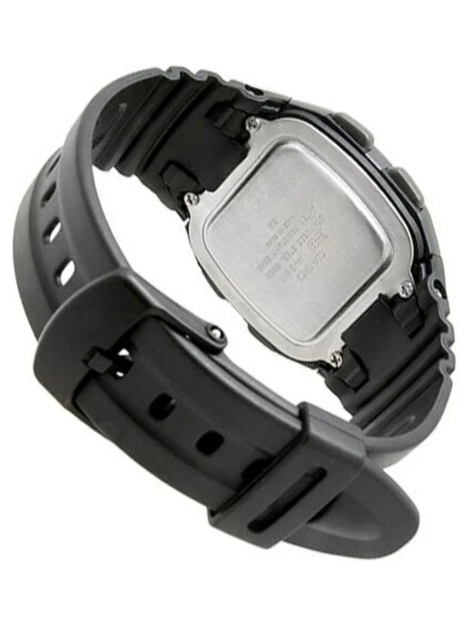 Casio Men's Black and Silver Sport Digital Watch with Resin Strap W96H-1AV