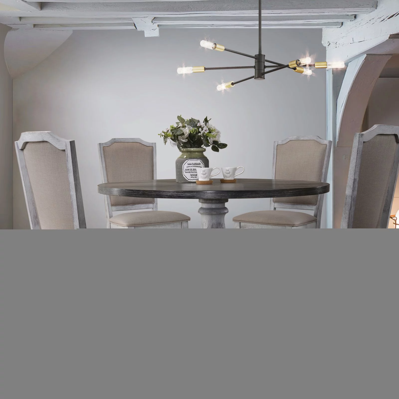 Iris Round Pedestal Wood Dining Table