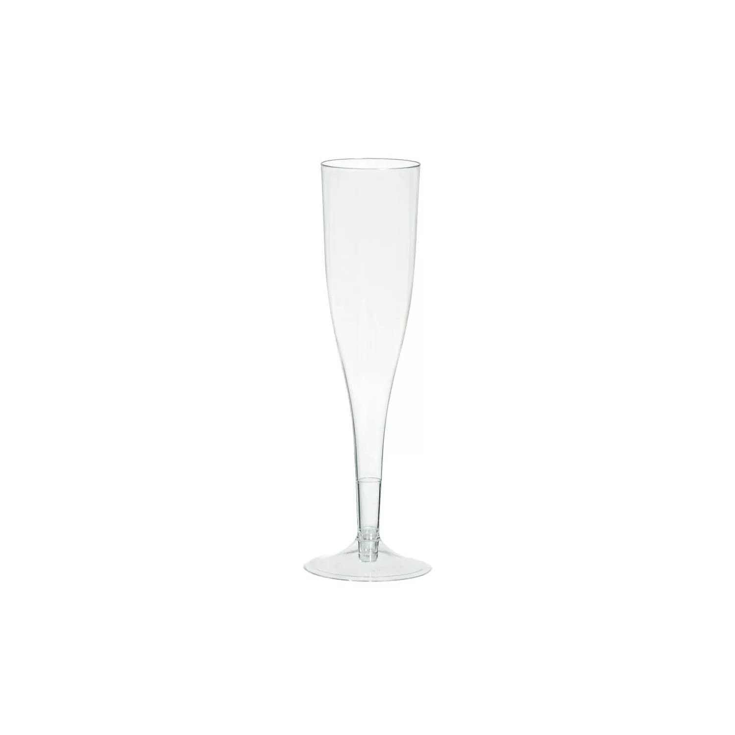 Amscan Plastic Champagne Flutes, 5.5 Oz, Clear, 20 Flutes Per Pack, Case Of 2 Packs