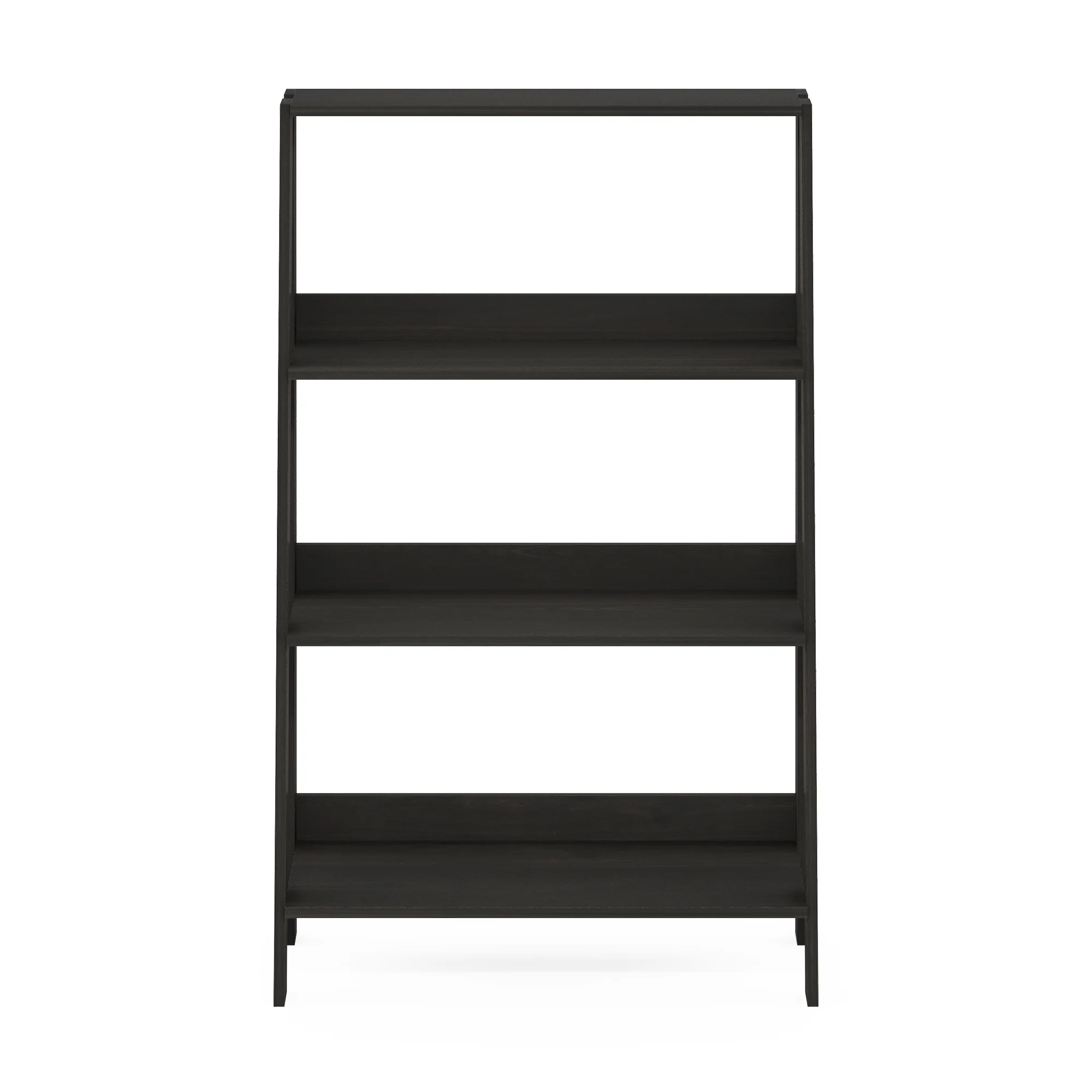 Furinno Ladder Bookcase Display Shelf, 4-Tier, Espresso