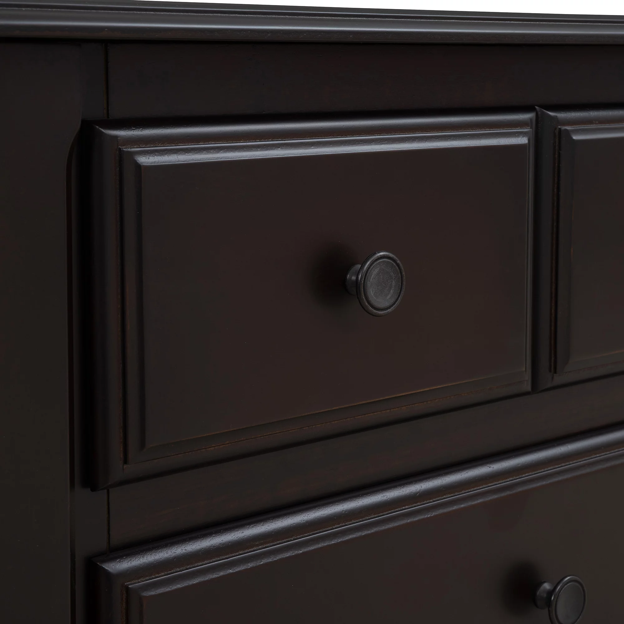 Modern Bedroom Nightstand with 3-Drawers, Espresso