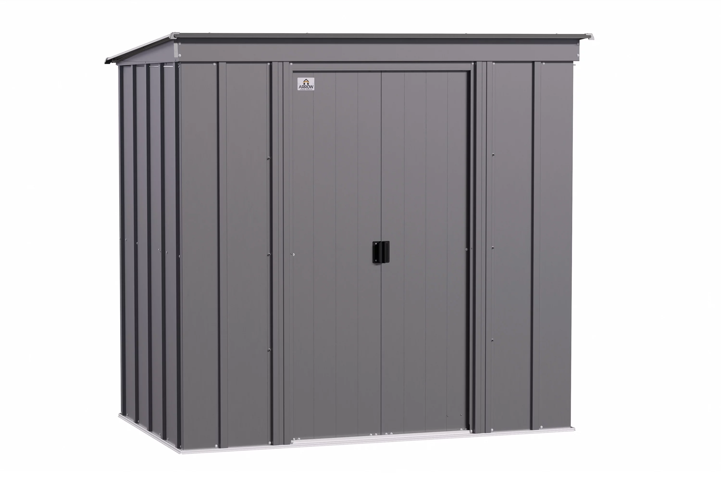 Arrow Classic Steel Storage Shed, 6x4, Charcoal