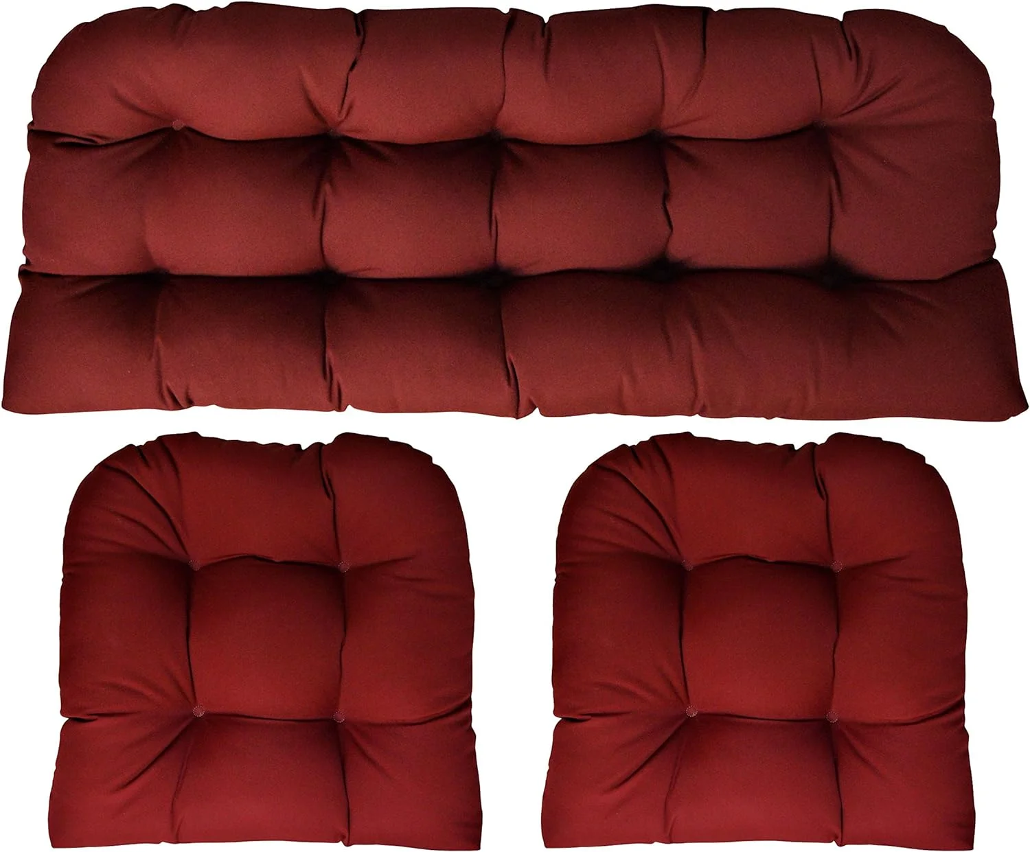 Wickerback Cushion Set Reversible for Flexibility Includes 2 U-Shaped Cushions For Recliners & Chairs Indoor/Outdoor